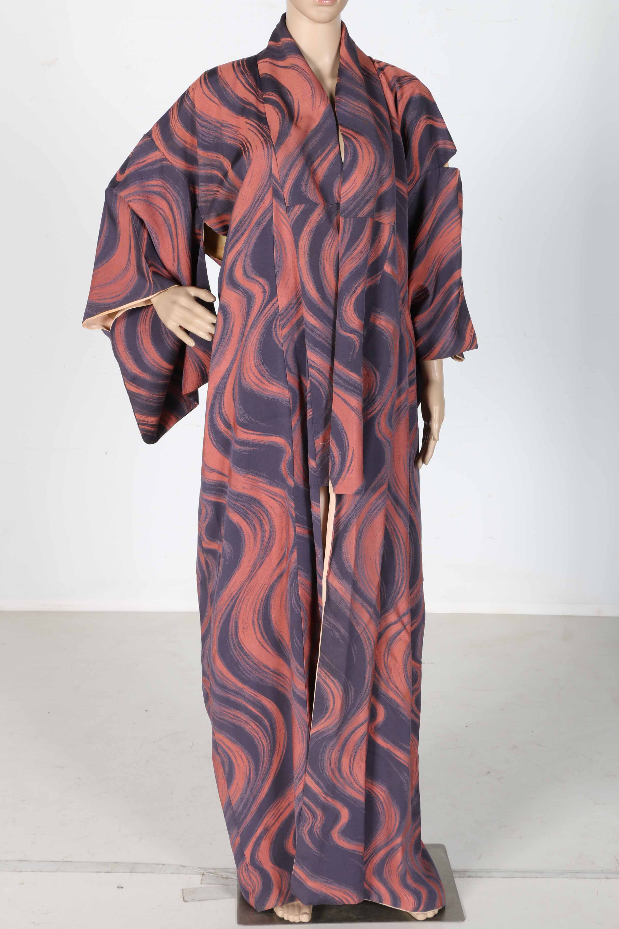 Pink And Purple Komon Kimono