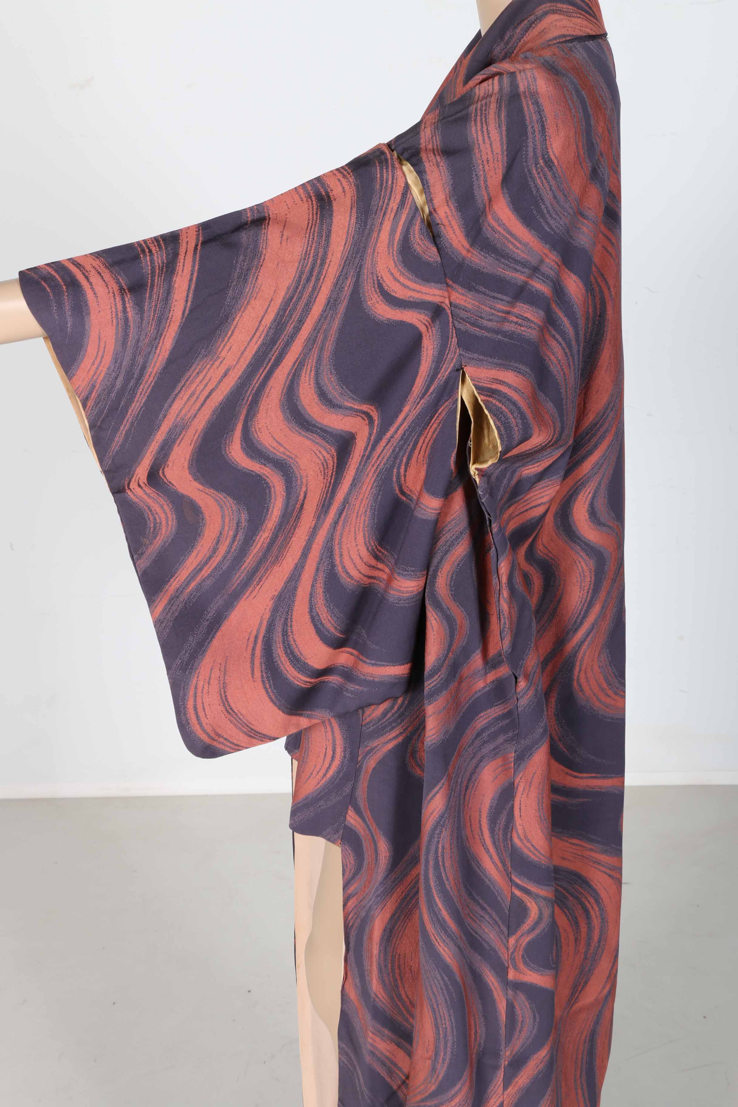 Pink And Purple Komon Kimono