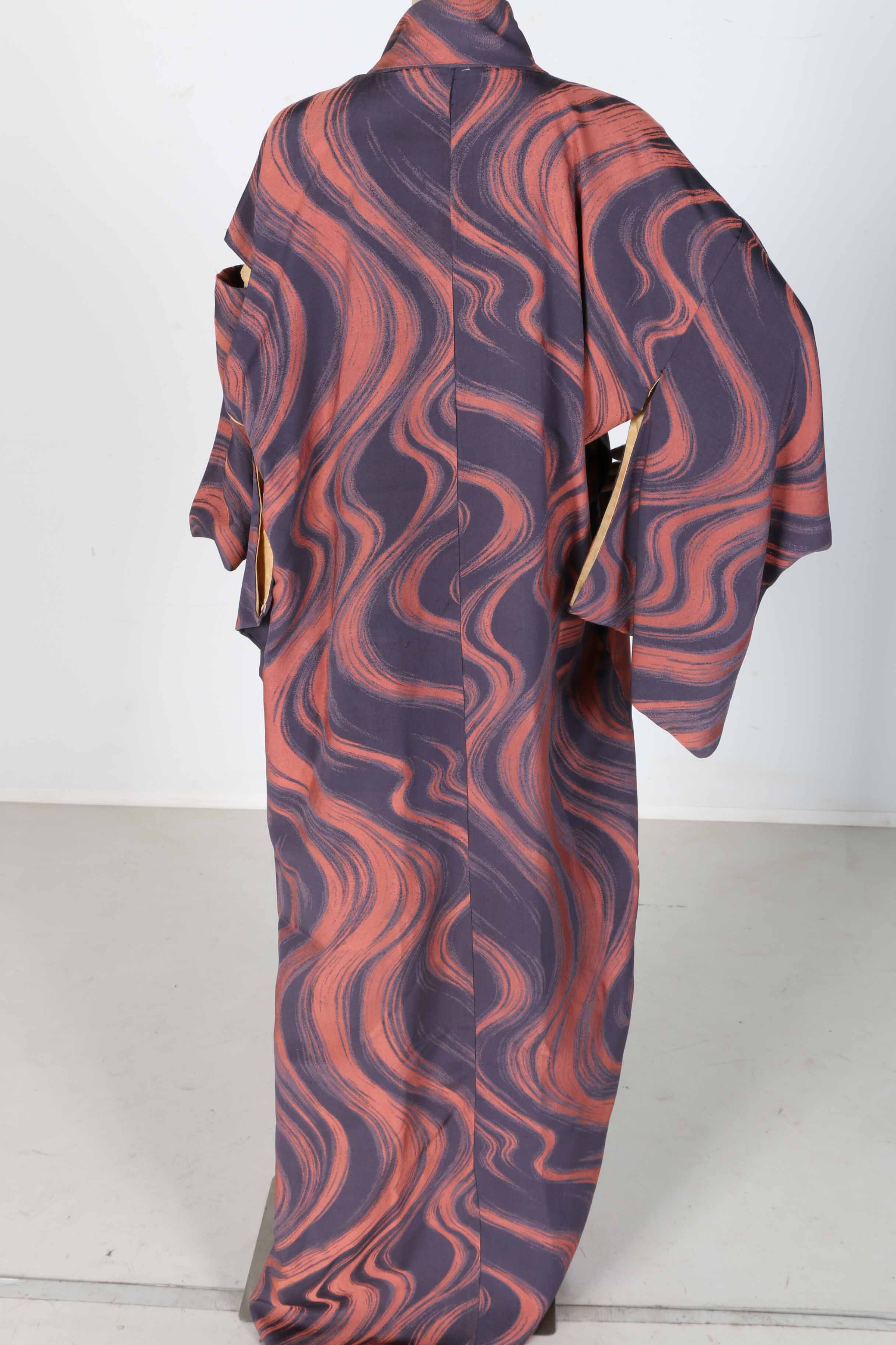 Pink And Purple Komon Kimono