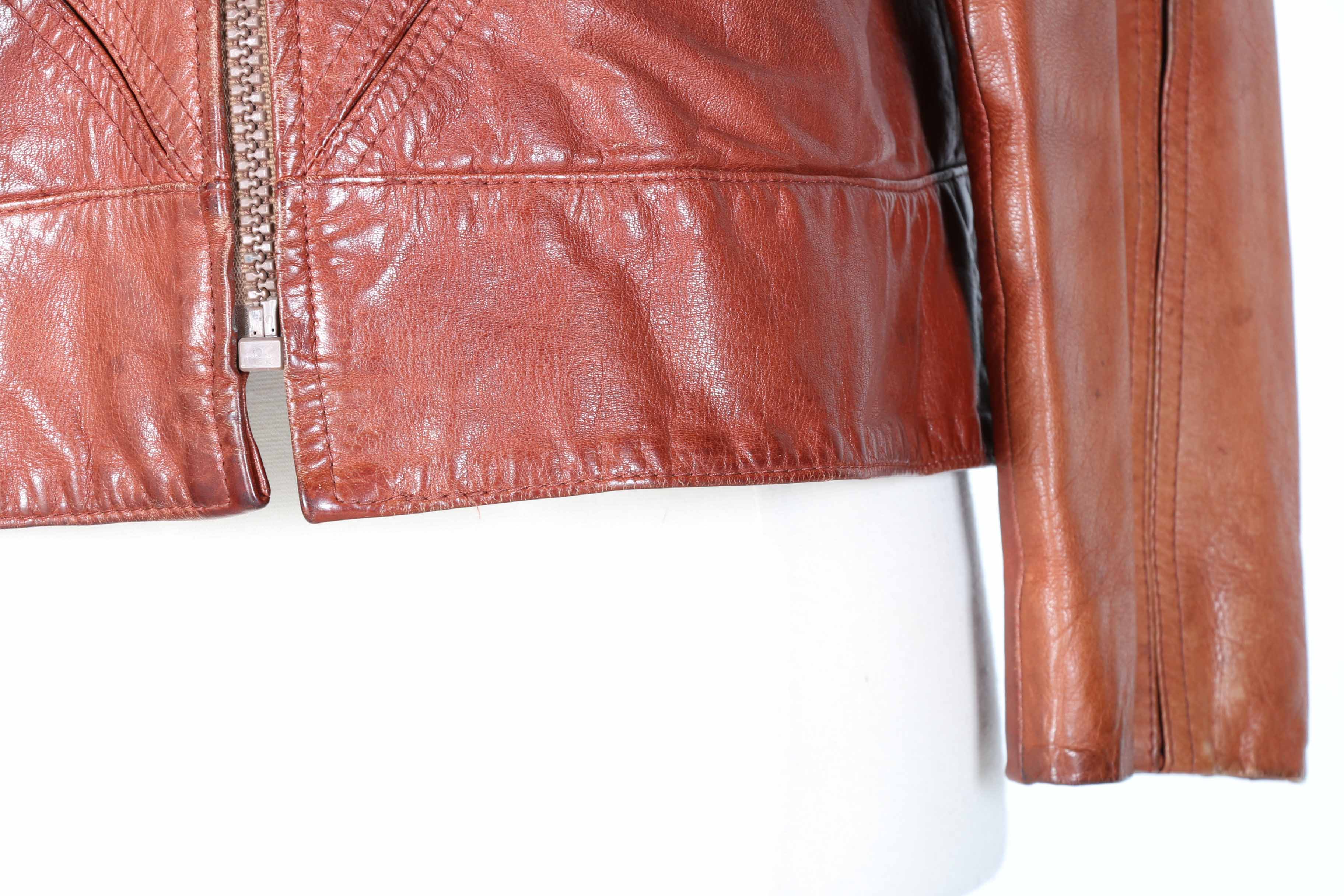 A Vintage Brown Leather Jacket