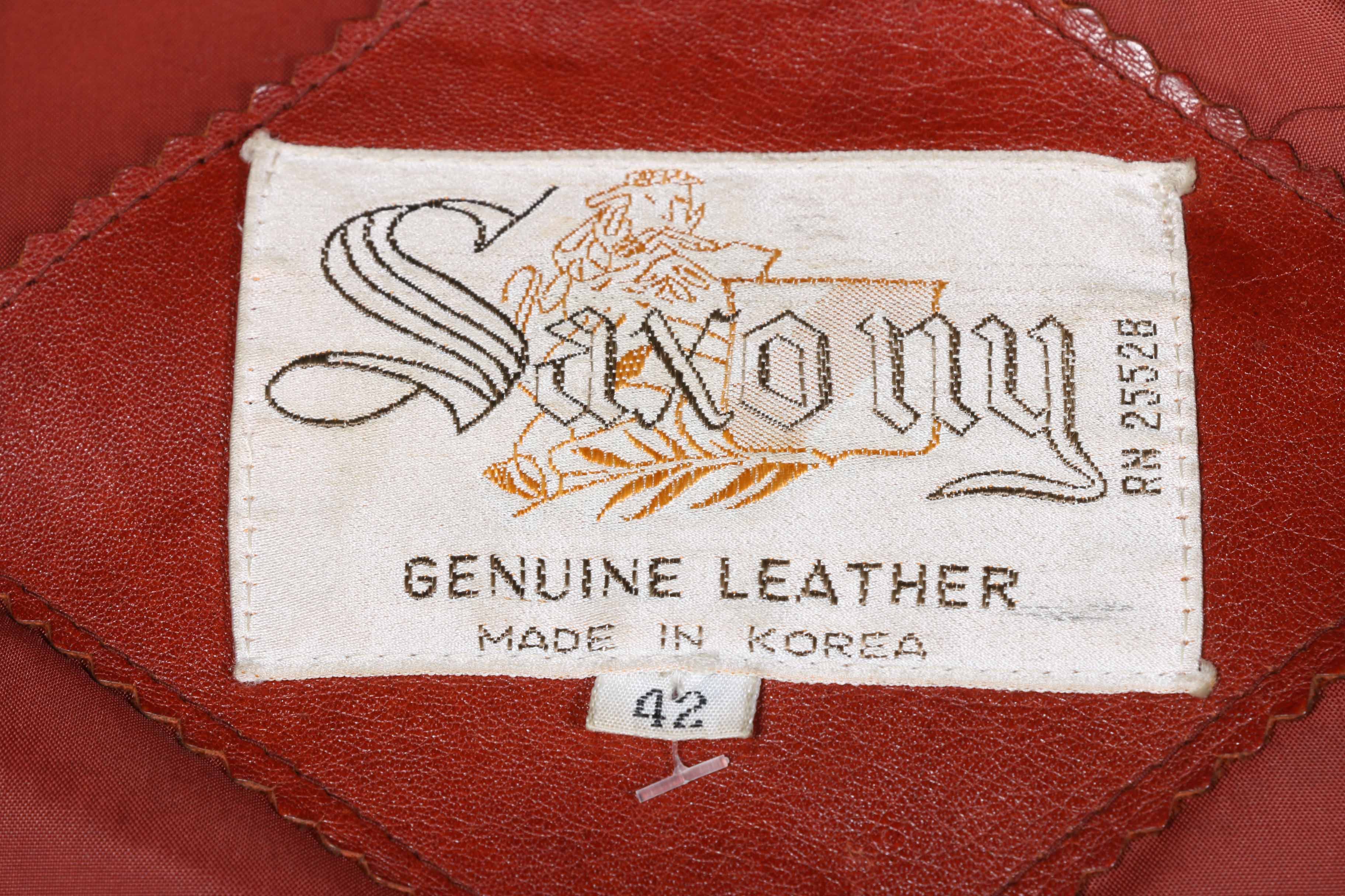 A Vintage Brown Leather Jacket