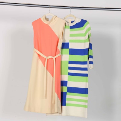 Pair of Colorblock Vintage Dresses Pair of Colorblock Vintage Dresses