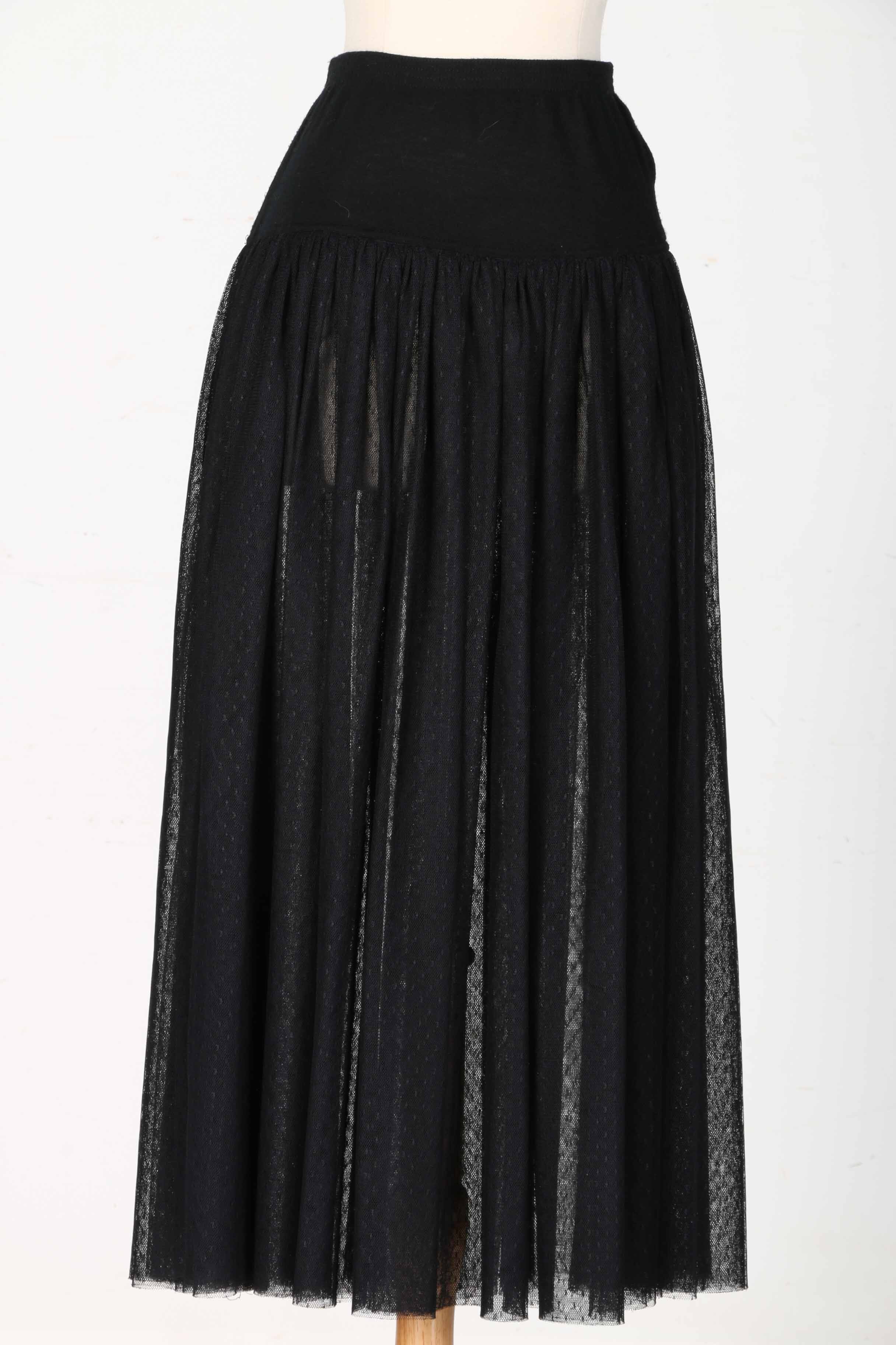 Karl Logan Black Lace Skirt