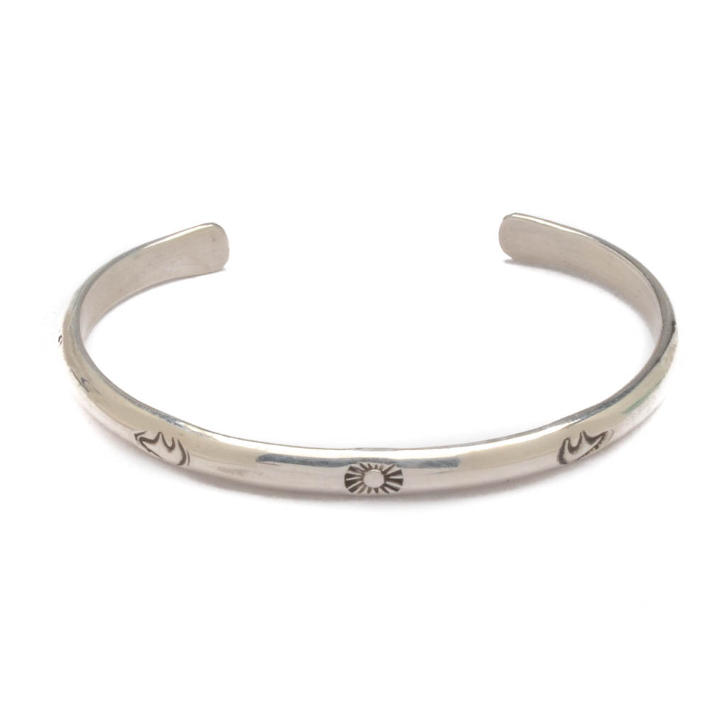 Raymond Yazzie Southwestern Native American Navajo Sterling Silver Cuff Bracelet