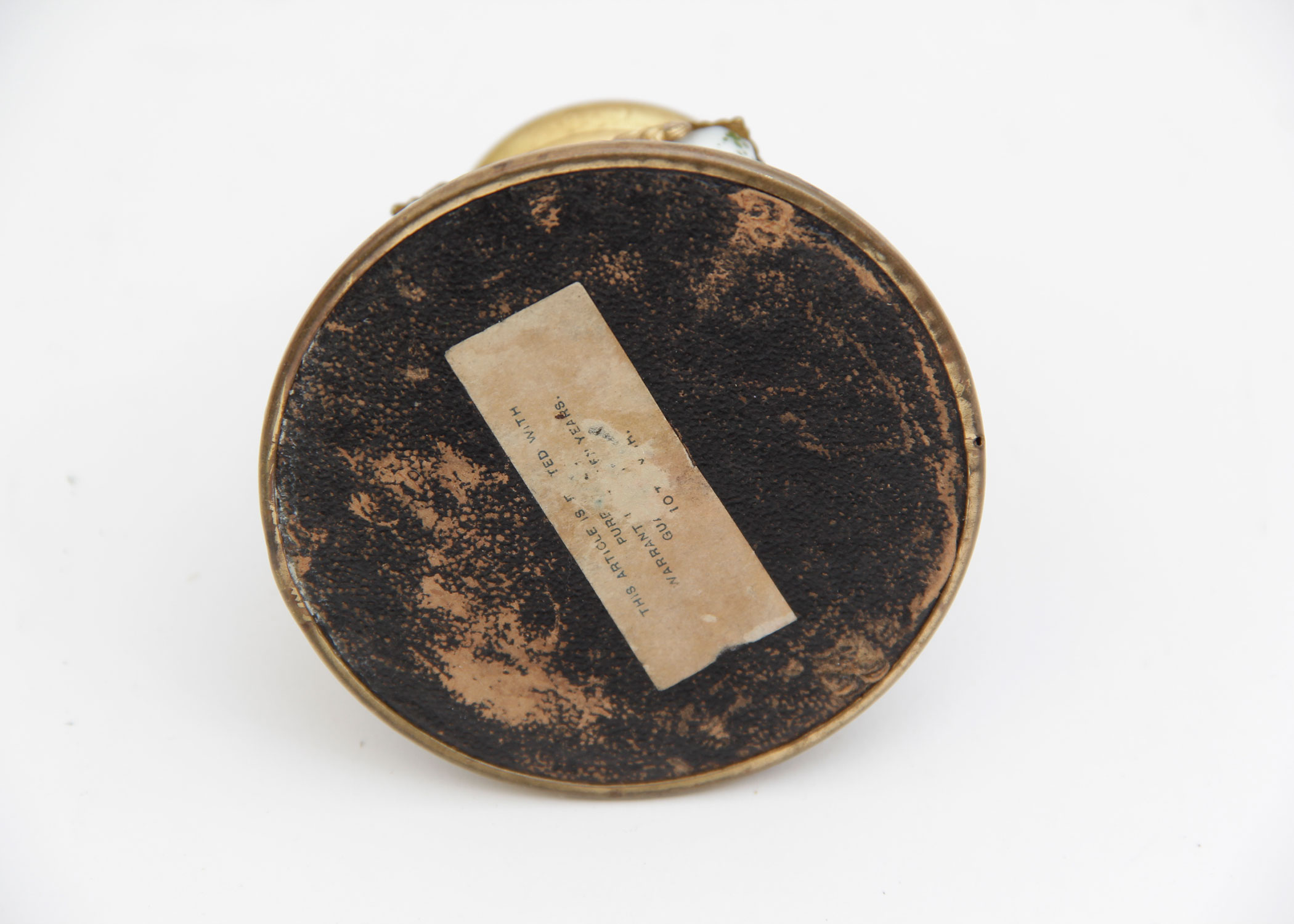 Antique Brass Ink Well Circa 1800's