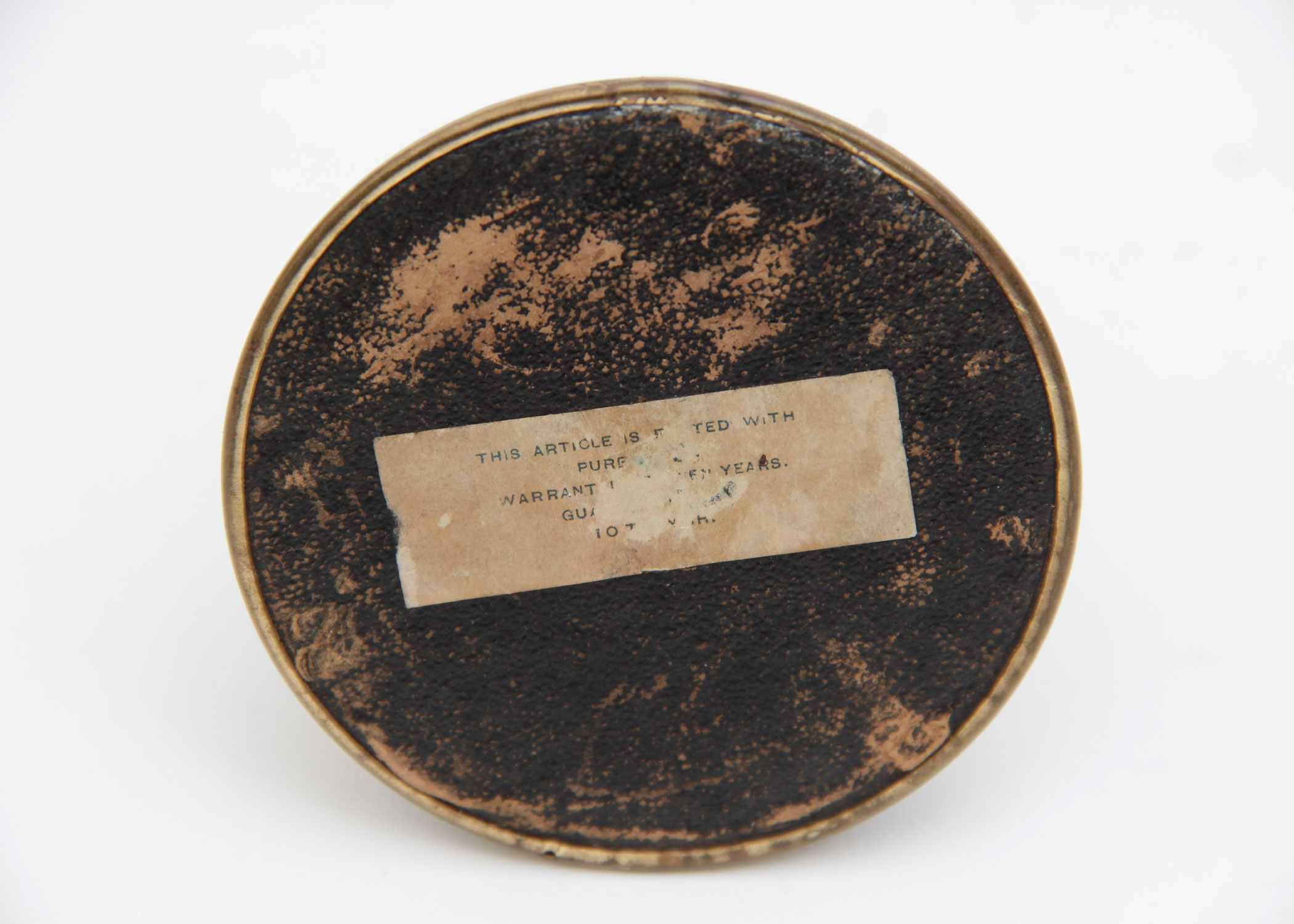 Antique Brass Ink Well Circa 1800's