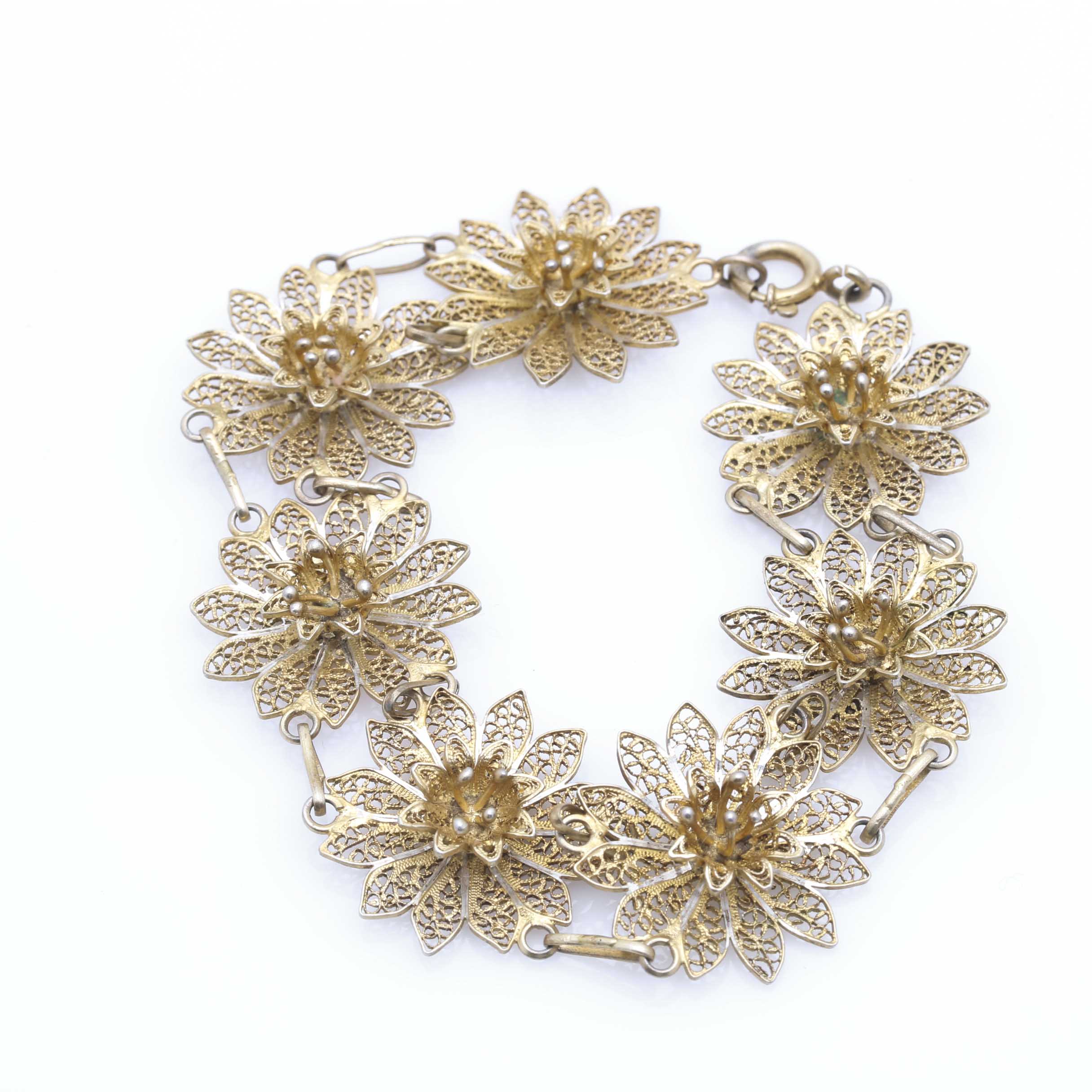 Silver Openwork Brooch and Bracelet