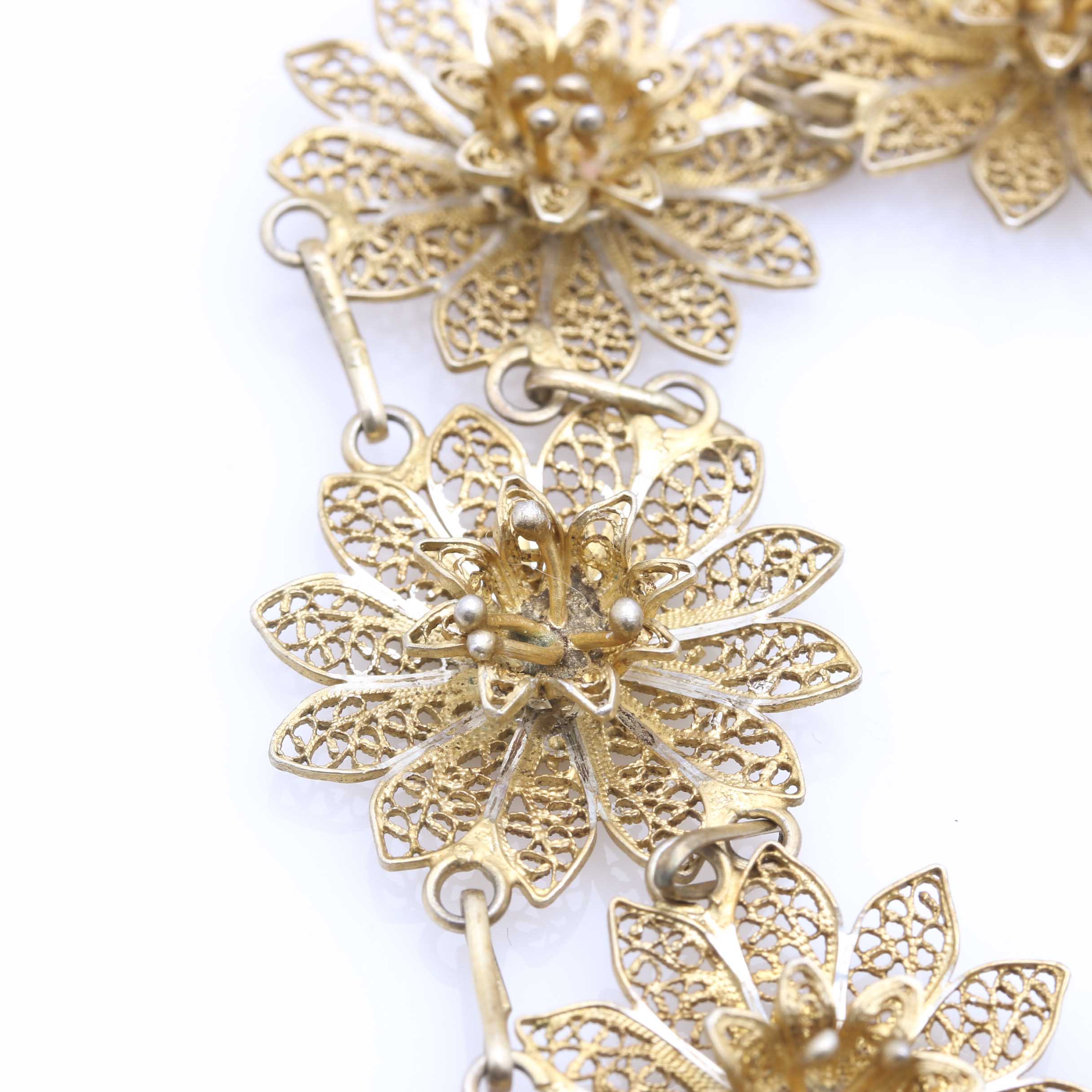 Silver Openwork Brooch and Bracelet