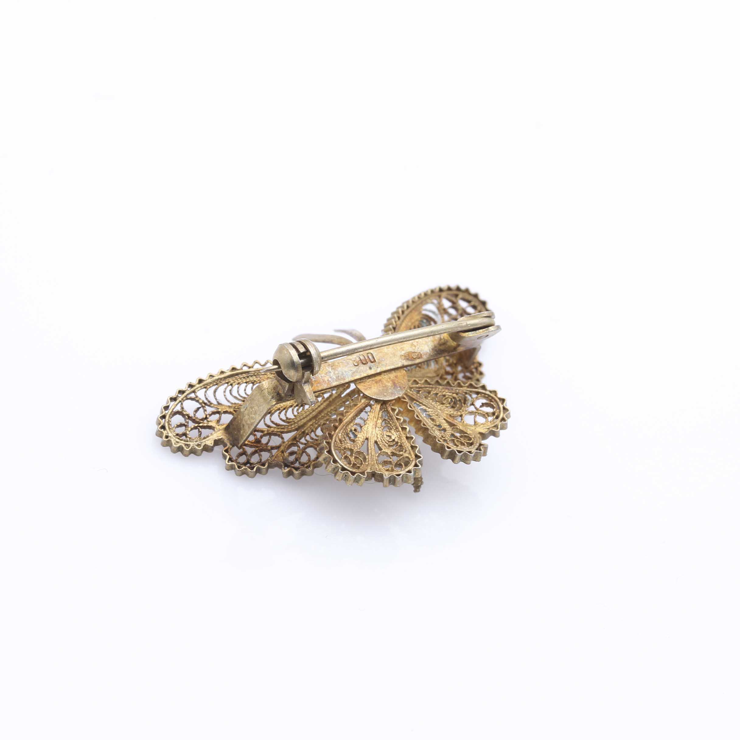 Silver Openwork Brooch and Bracelet