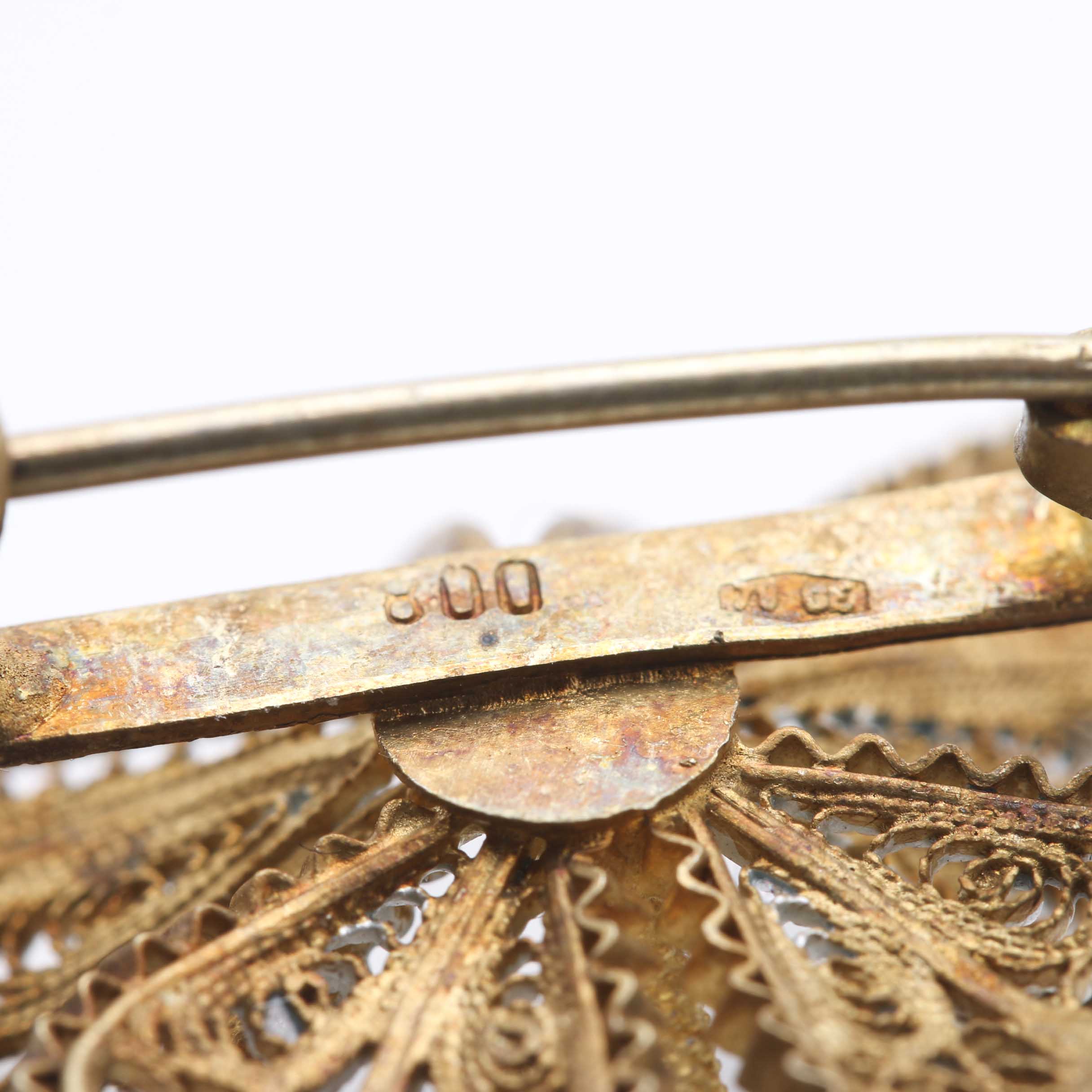 Silver Openwork Brooch and Bracelet