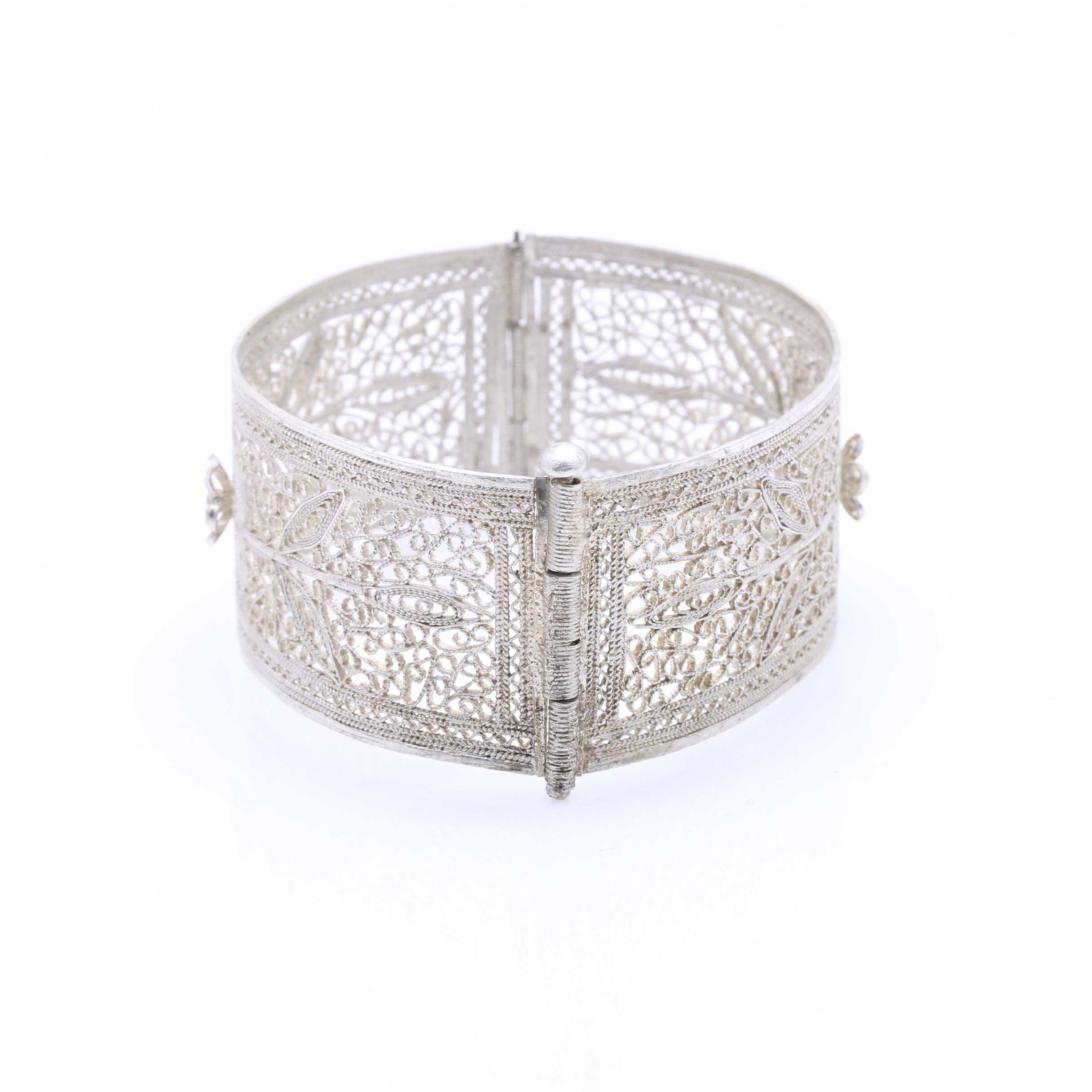 Silver Openwork Brooch and Bracelet