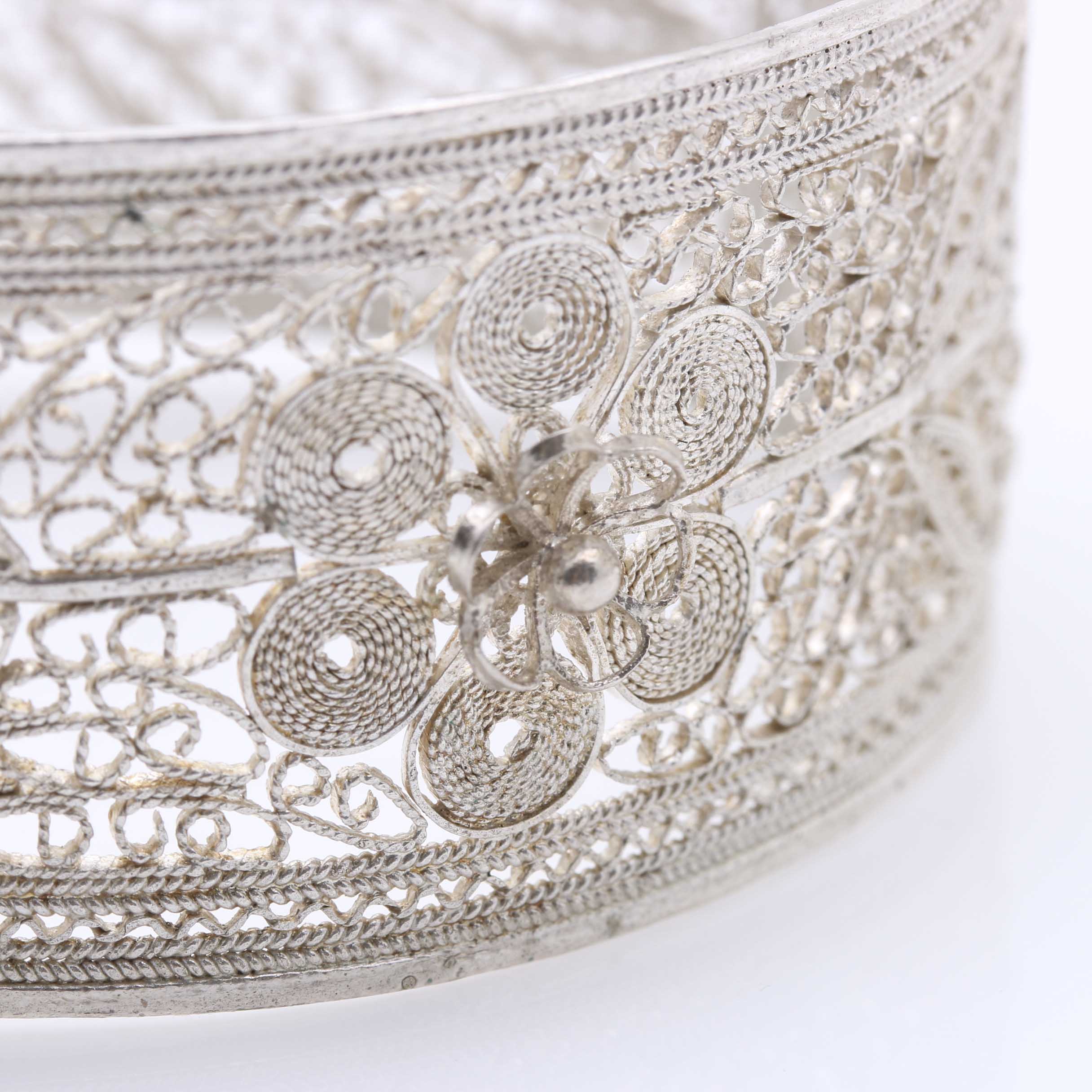 Silver Openwork Brooch and Bracelet