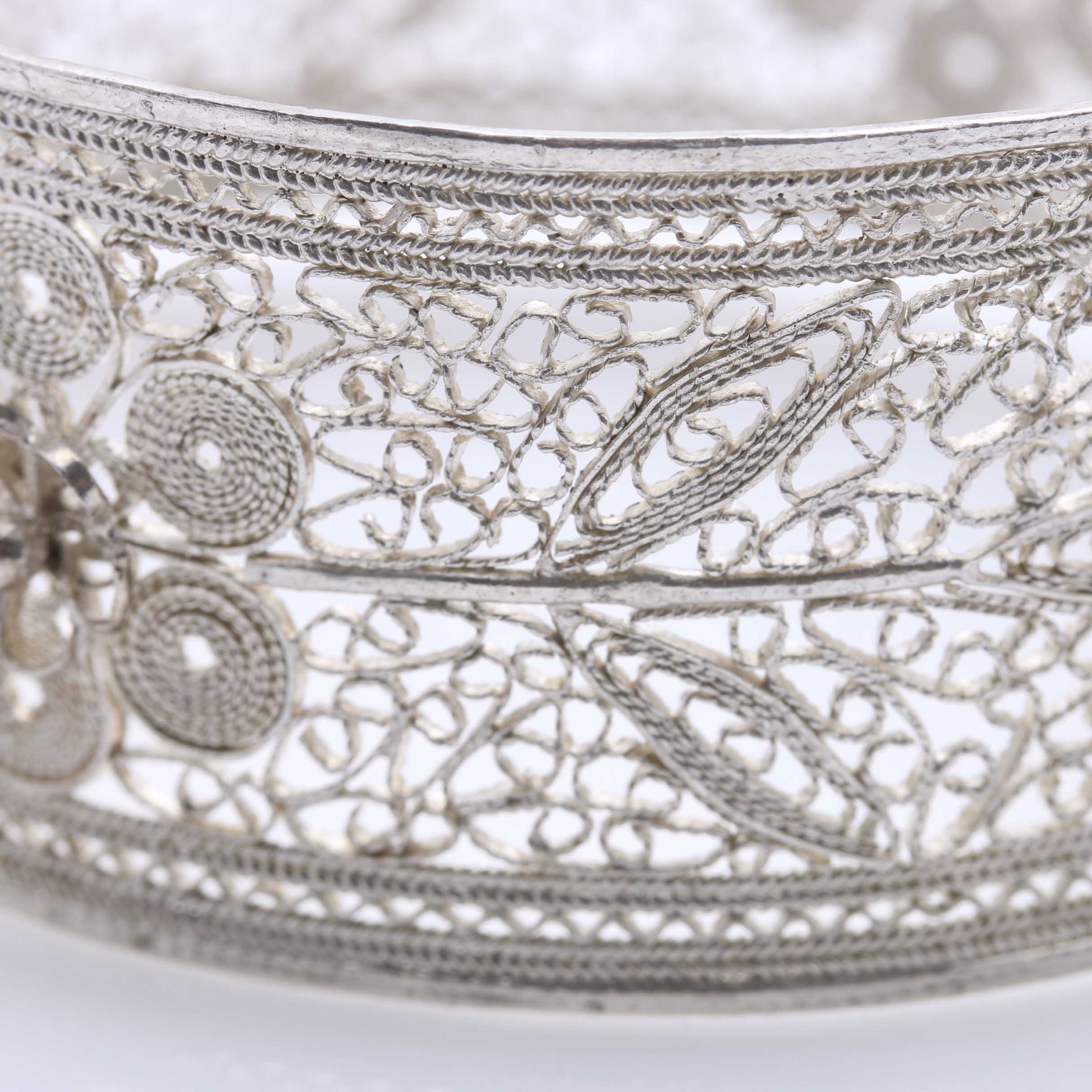 Silver Openwork Brooch and Bracelet