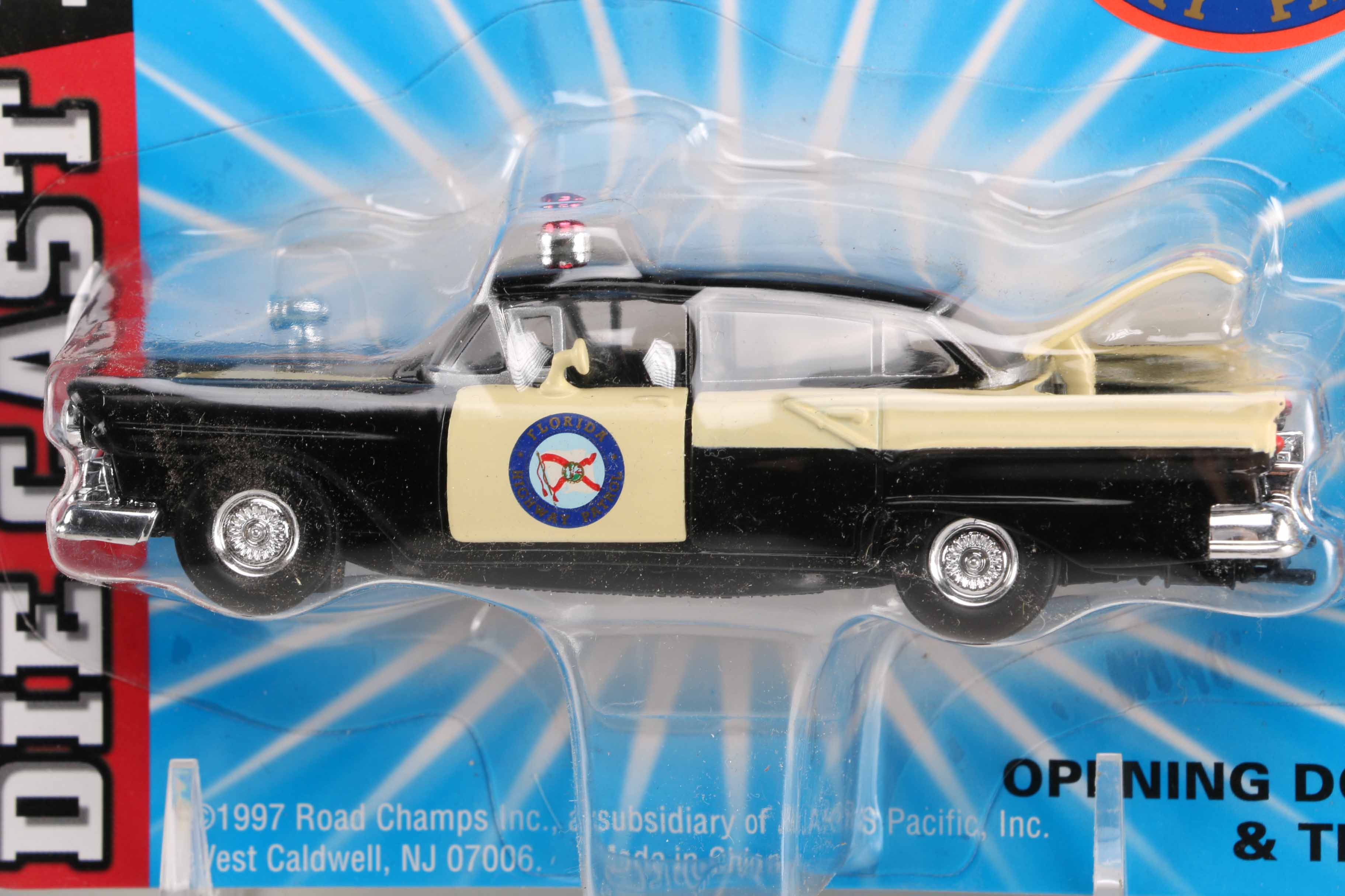 Assortment of Road Champs State Trooper Toy Cars