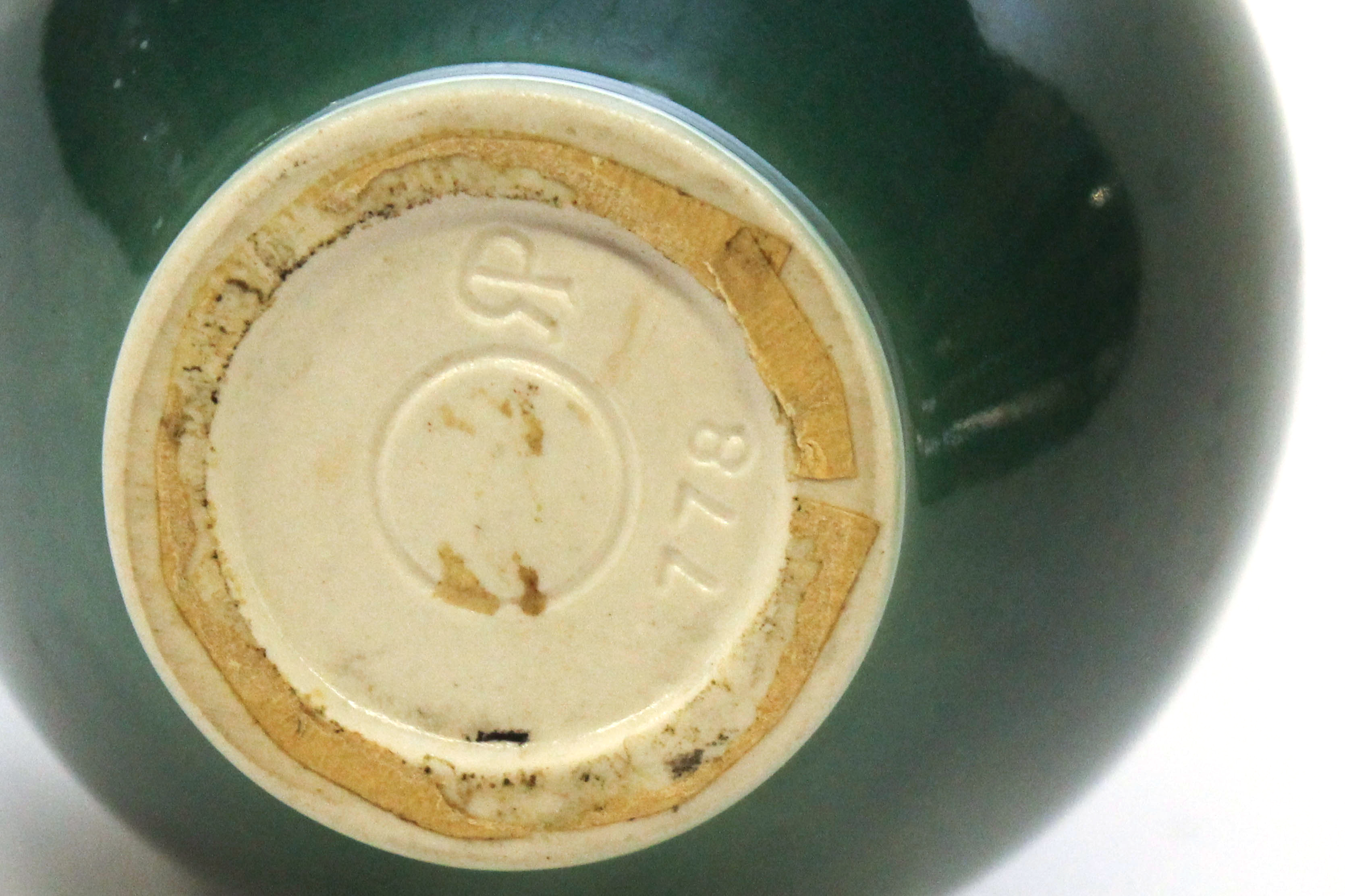 1886 Rookwood Pottery Large Dark Green Bud Vase