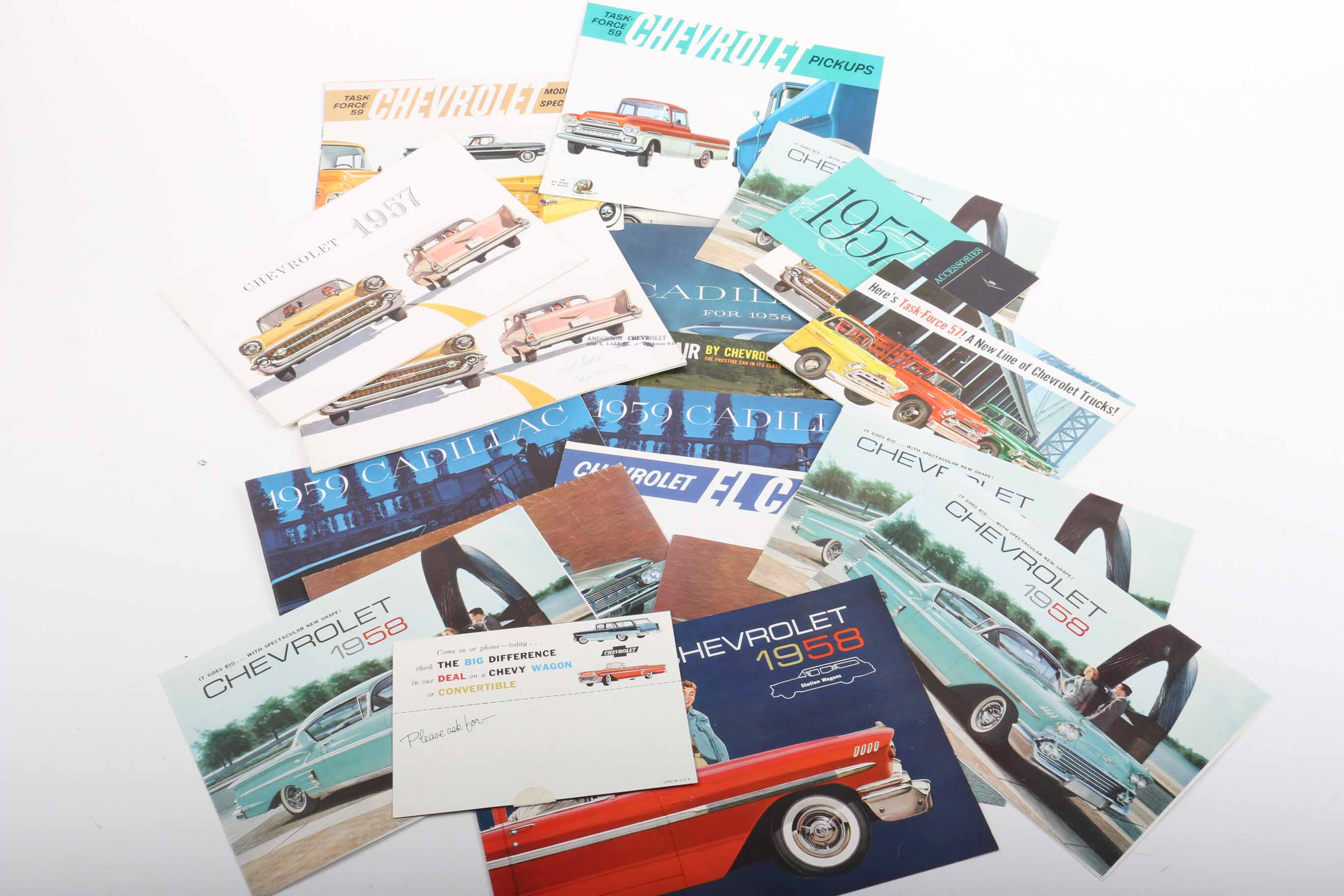 Circa 1960 Chevrolet and Cadillac Car Dealer Brochures
