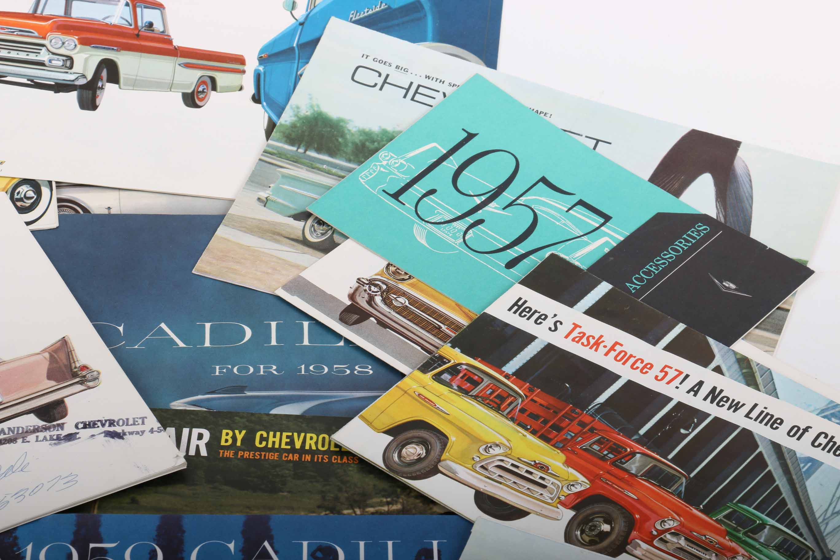 Circa 1960 Chevrolet and Cadillac Car Dealer Brochures