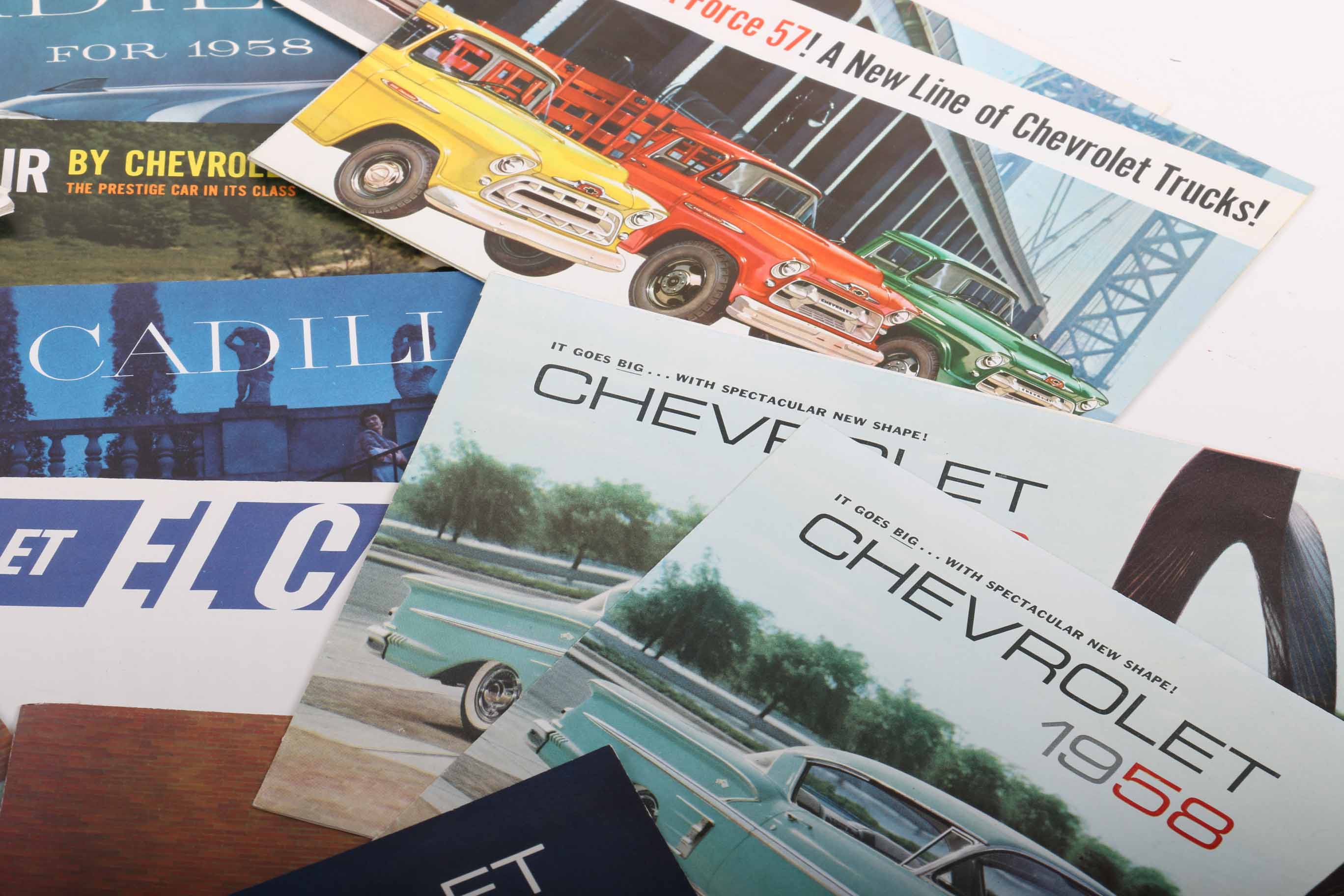 Circa 1960 Chevrolet and Cadillac Car Dealer Brochures