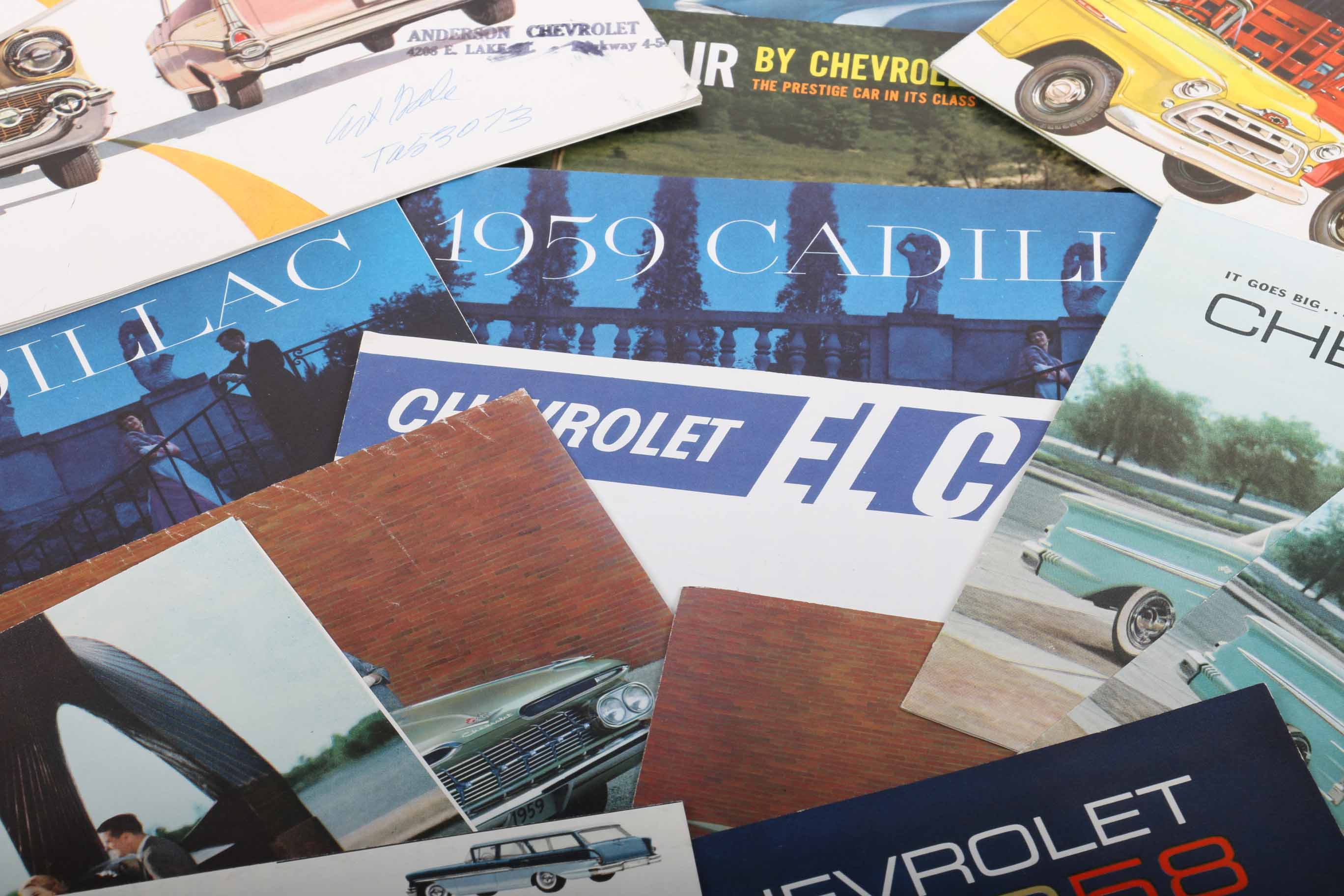 Circa 1960 Chevrolet and Cadillac Car Dealer Brochures