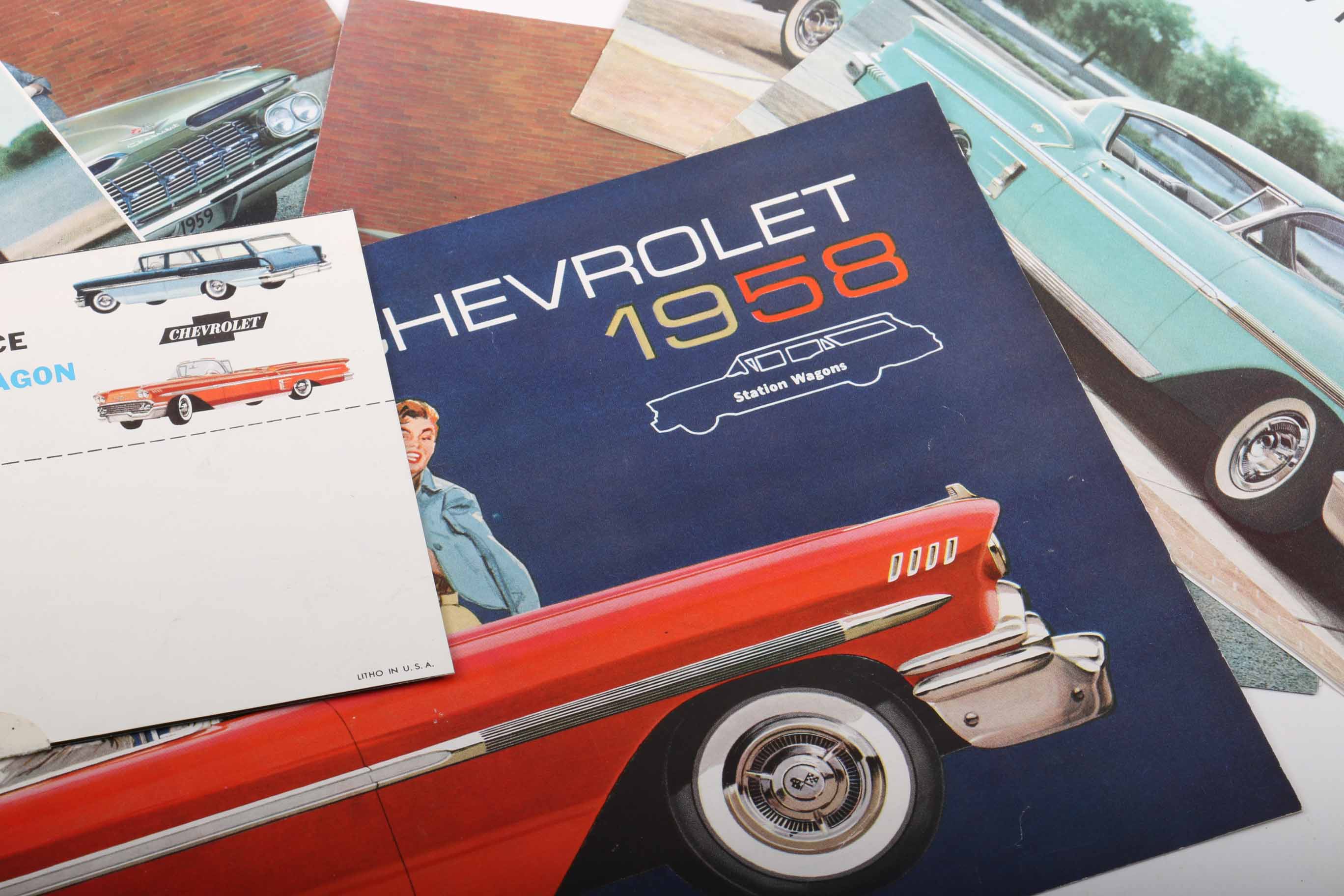 Circa 1960 Chevrolet and Cadillac Car Dealer Brochures