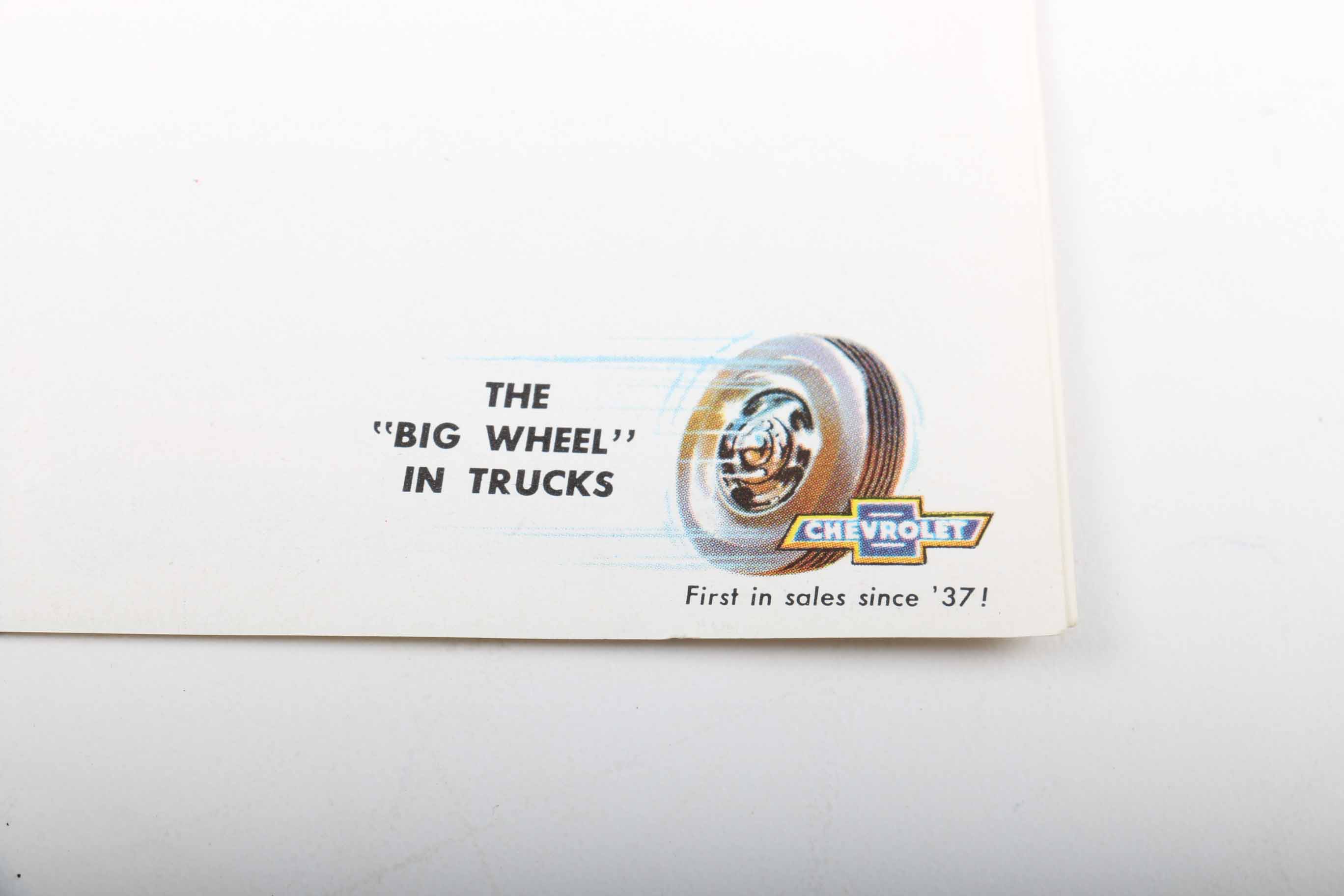 Circa 1960 Chevrolet and Cadillac Car Dealer Brochures