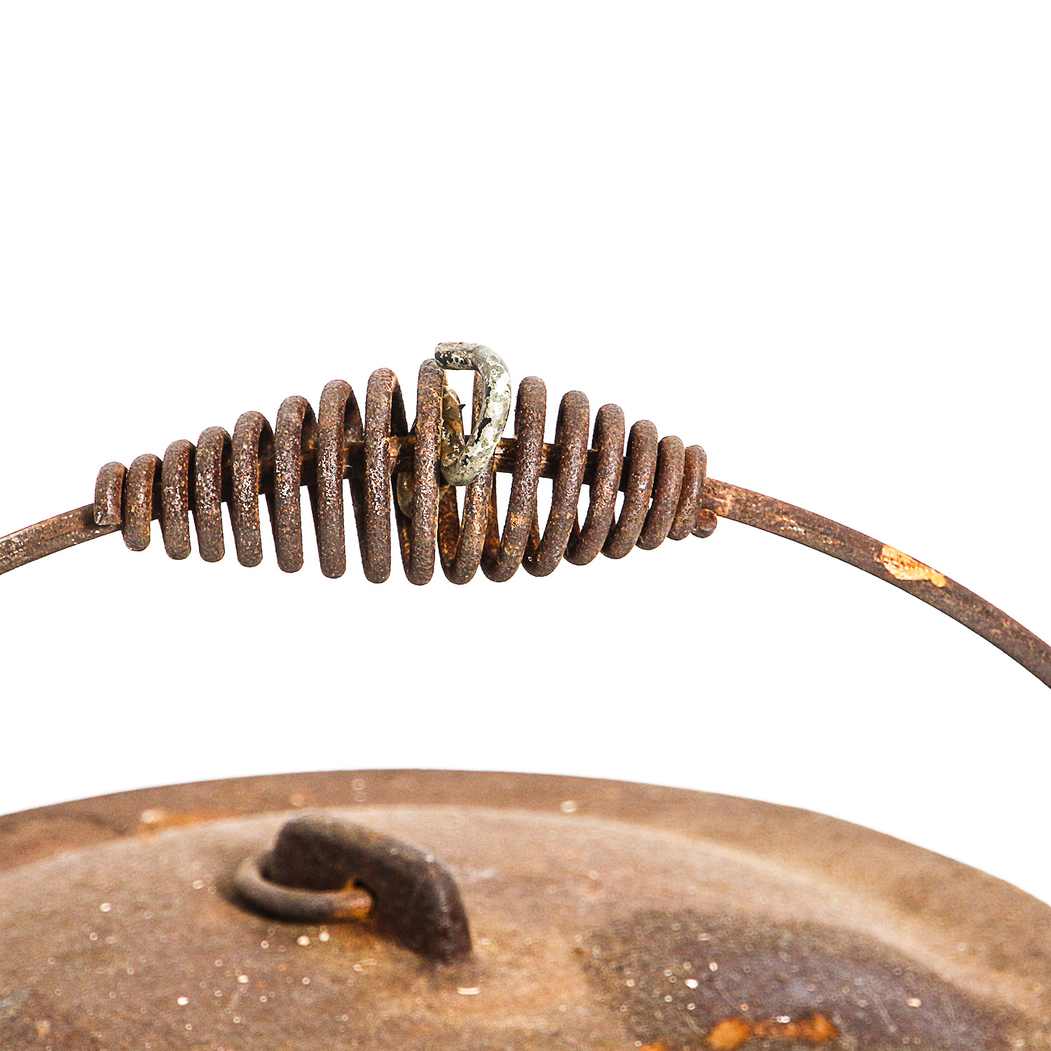 Vintage Cast Iron Pot with Lid and Stand