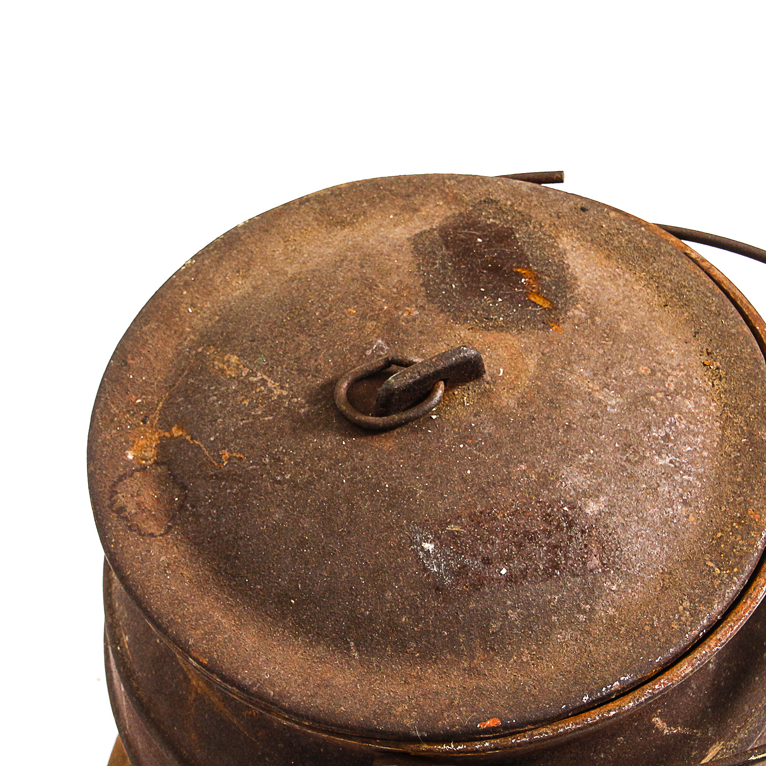 Vintage Cast Iron Pot with Lid and Stand