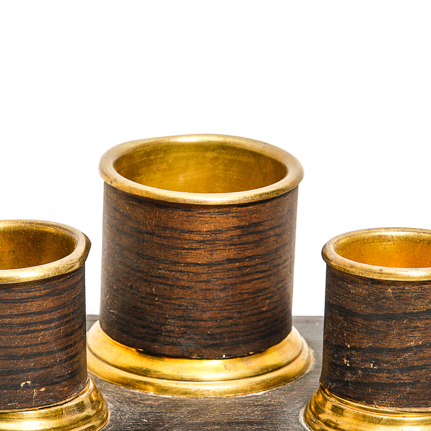 Vintage Black Tobacco Box with Gold Trim and a Zippo Lighter