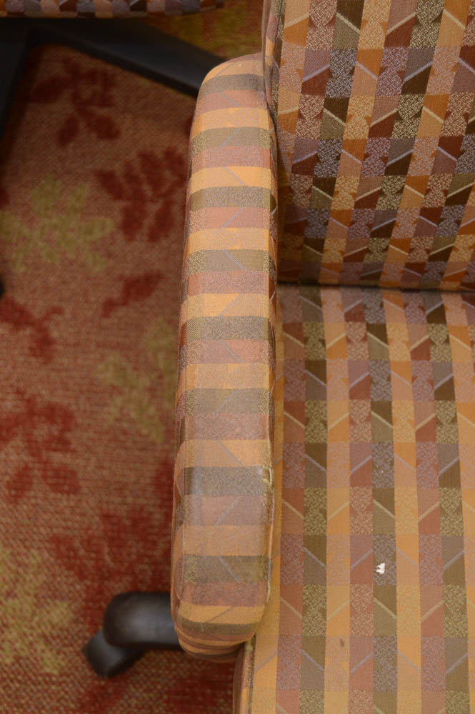 Five Upholstered Conference Room Arm Chairs