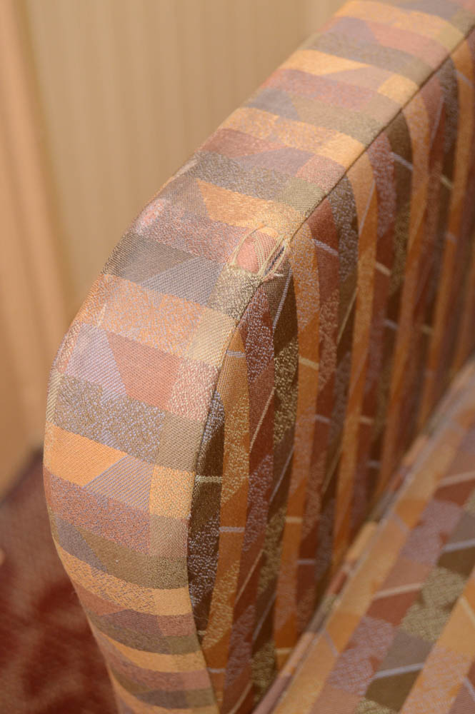 Five Upholstered Conference Room Arm Chairs