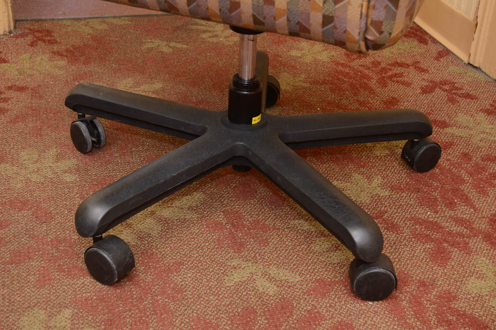 Five Upholstered Conference Room Arm Chairs