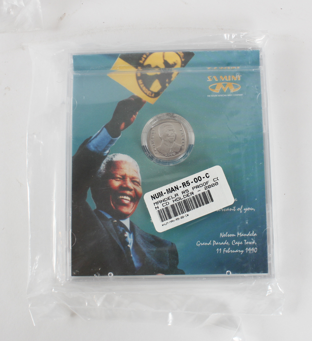 Trio of Nelson Mandela Five Rand Proof Coins