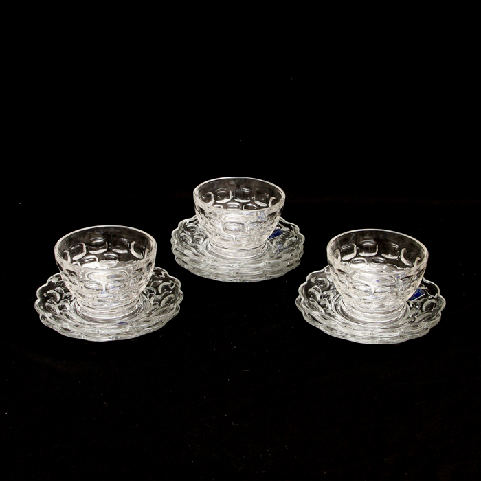 Collection of Vintage Heisey "Provincial" Glass Bowls and Saucers