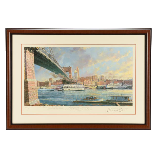Michael Blaser Signed Limited Edition Offset Lithograph "Cincinnati Morning"