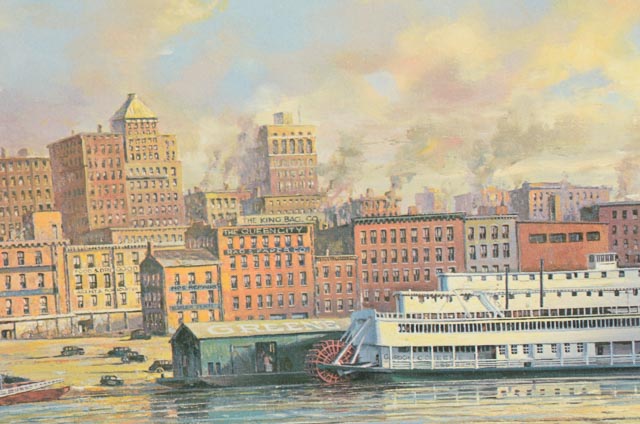 Michael Blaser Signed Limited Edition Offset Lithograph "Cincinnati Morning"