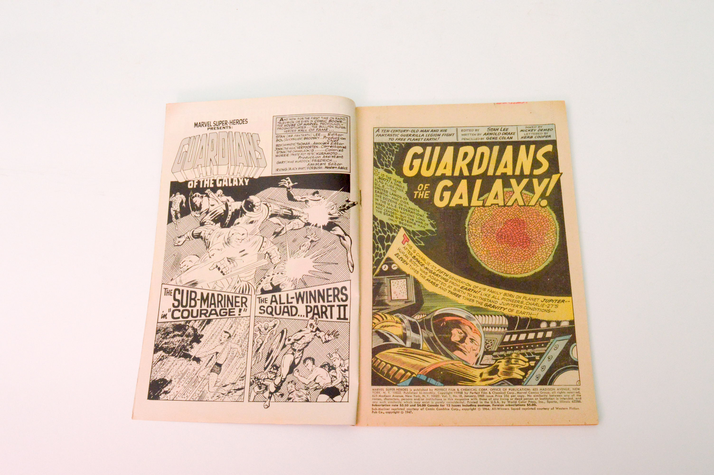 1969 "Marvel Super-Heroes Presents: Guardians of the Galaxy" Comic Book