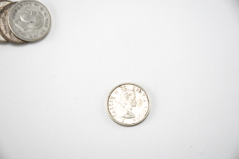 Canadian 25, 10 And 5 Cent Coins
