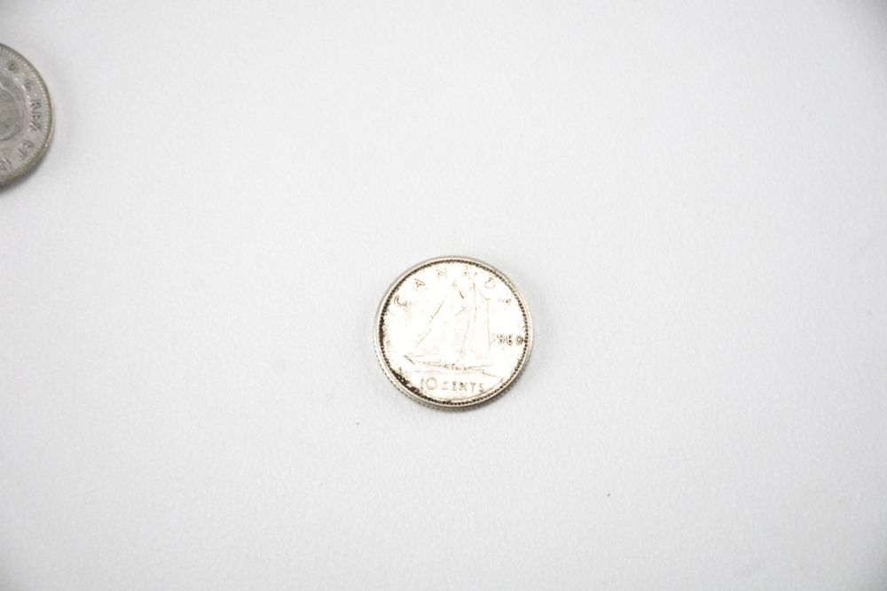 Canadian 25, 10 And 5 Cent Coins