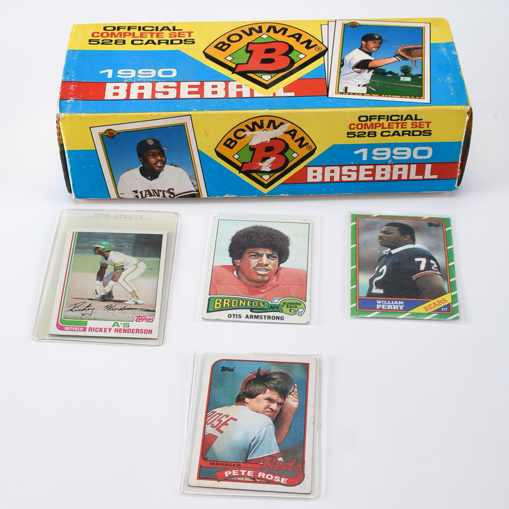 Collection of Vintage Football and Baseball Cards