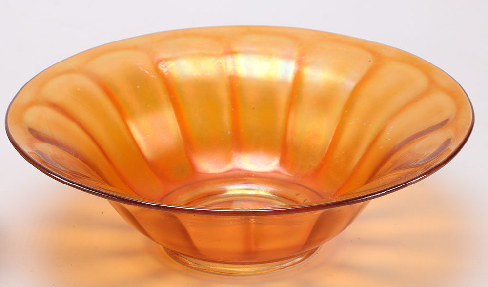 Vintage Orange and Black Glass Serving Pieces