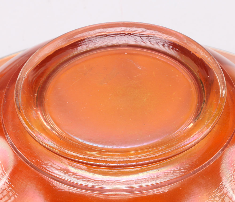 Vintage Orange and Black Glass Serving Pieces