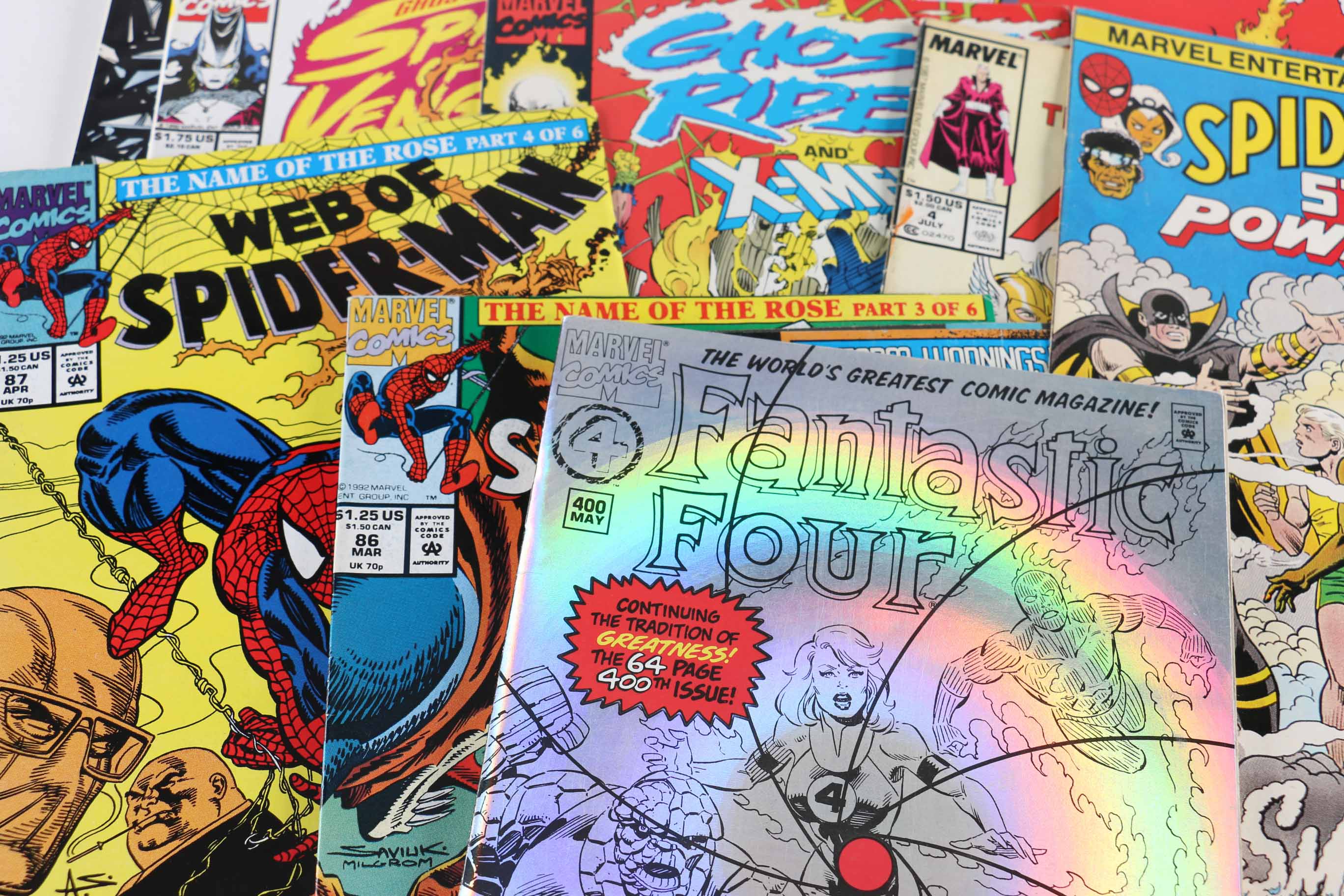 Assorted Modern Age Comics Featuring 1st issue from 1990 "Spider-Man" Series