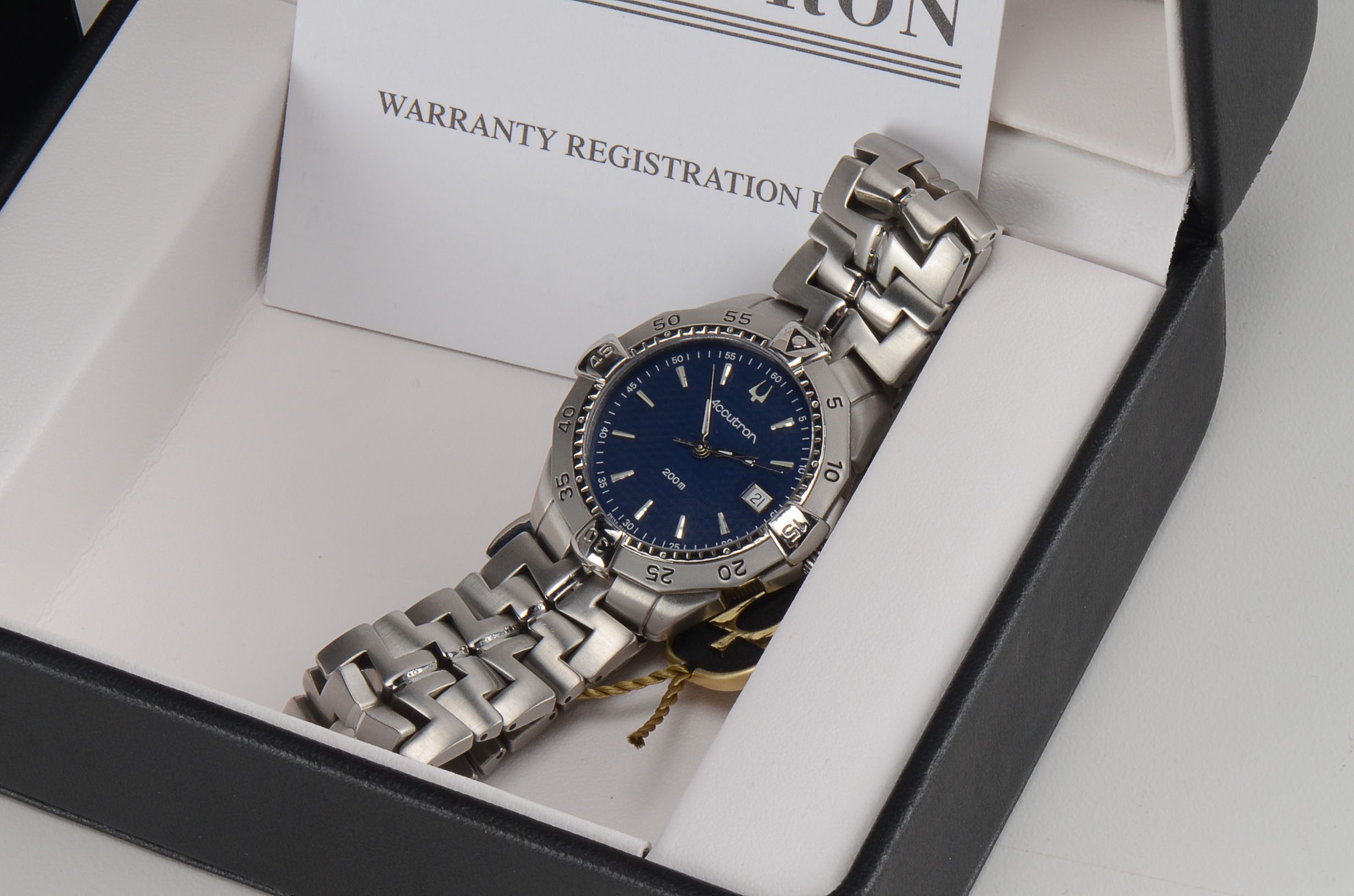 Men's Accutron Swiss Made Stainless Steel Watch with Accutron Bulova Case