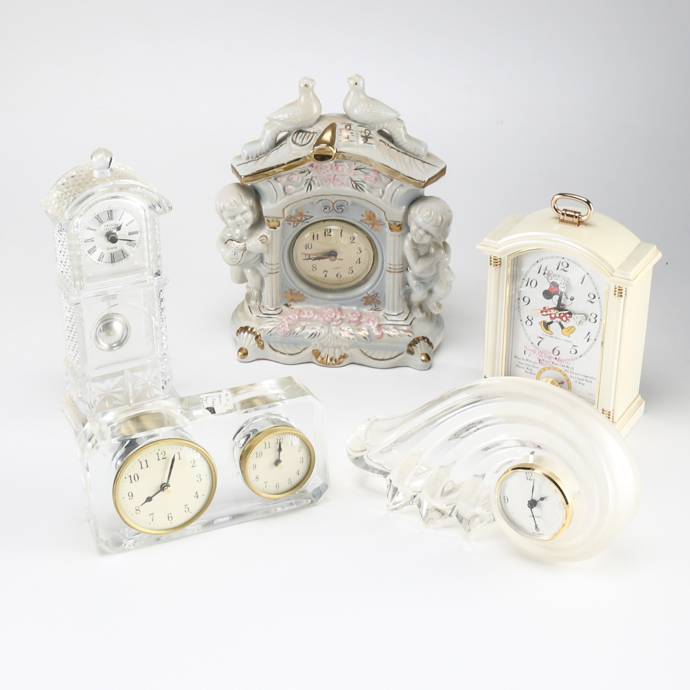 Collection of Decorative Clocks featuring Godinger