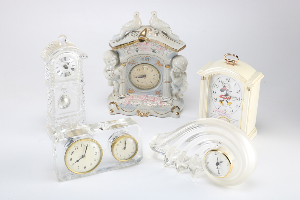 Collection of Decorative Clocks featuring Godinger