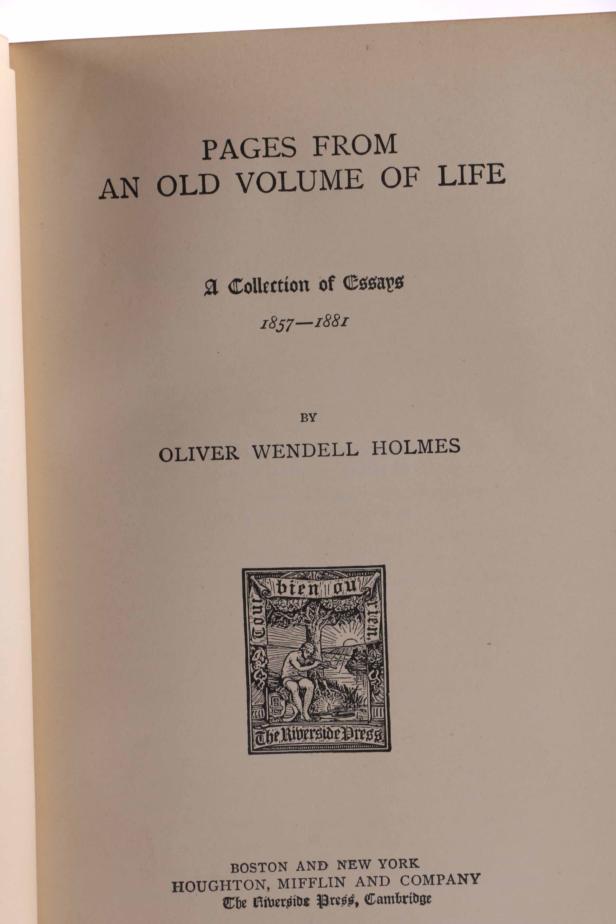 Fifteen-Volume Collection of the Work of Oliver Wendell Holmes