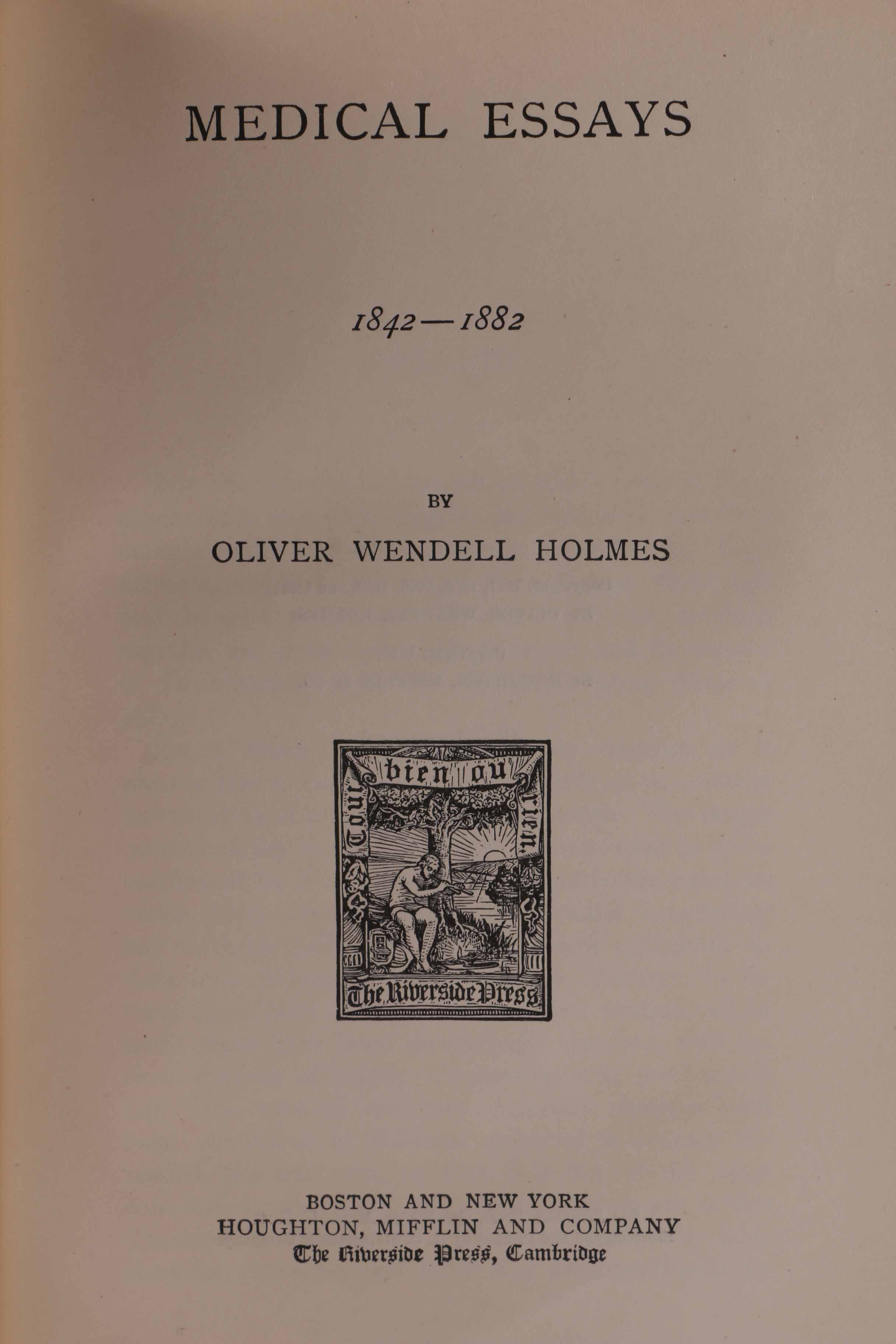 Fifteen-Volume Collection of the Work of Oliver Wendell Holmes