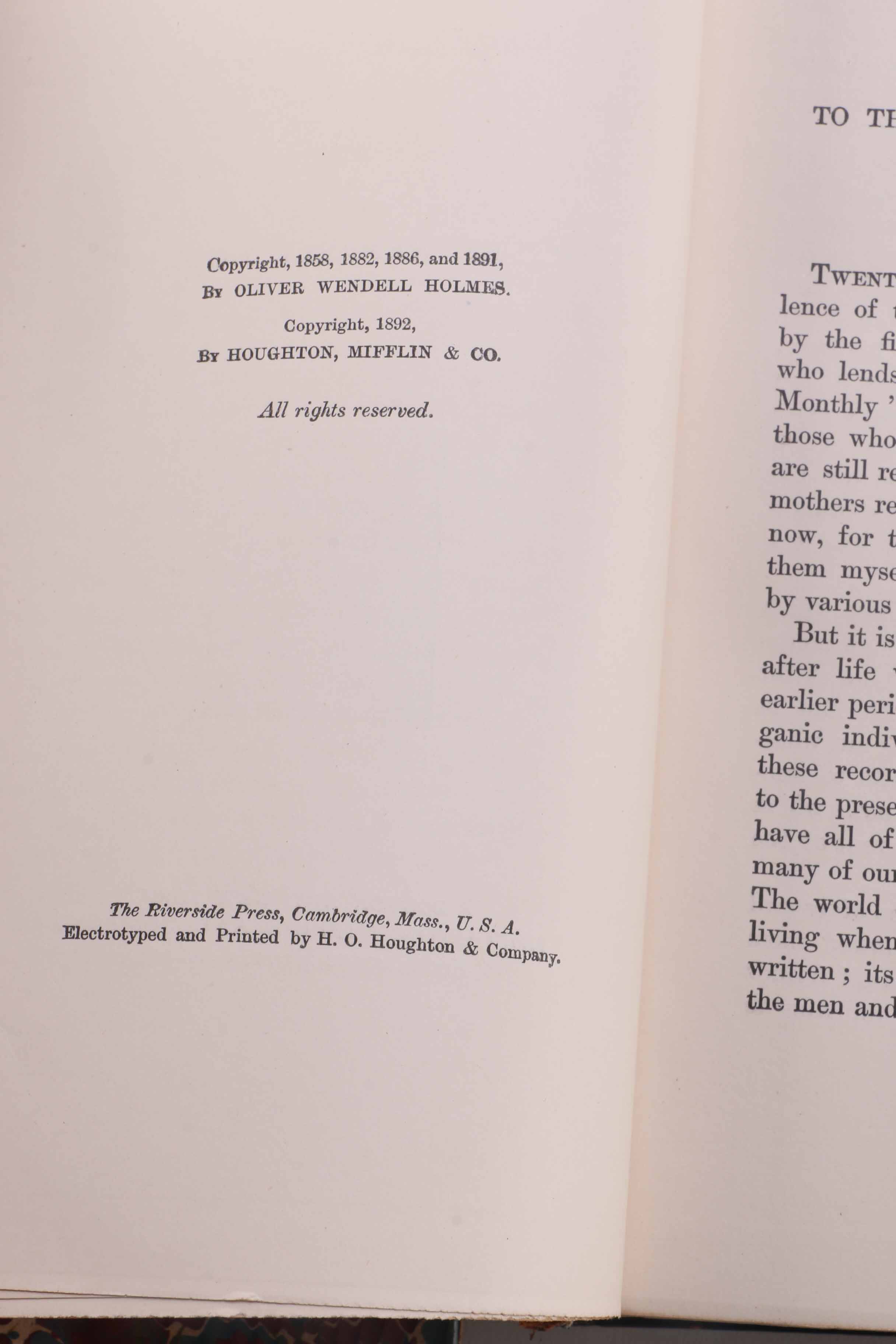Fifteen-Volume Collection of the Work of Oliver Wendell Holmes