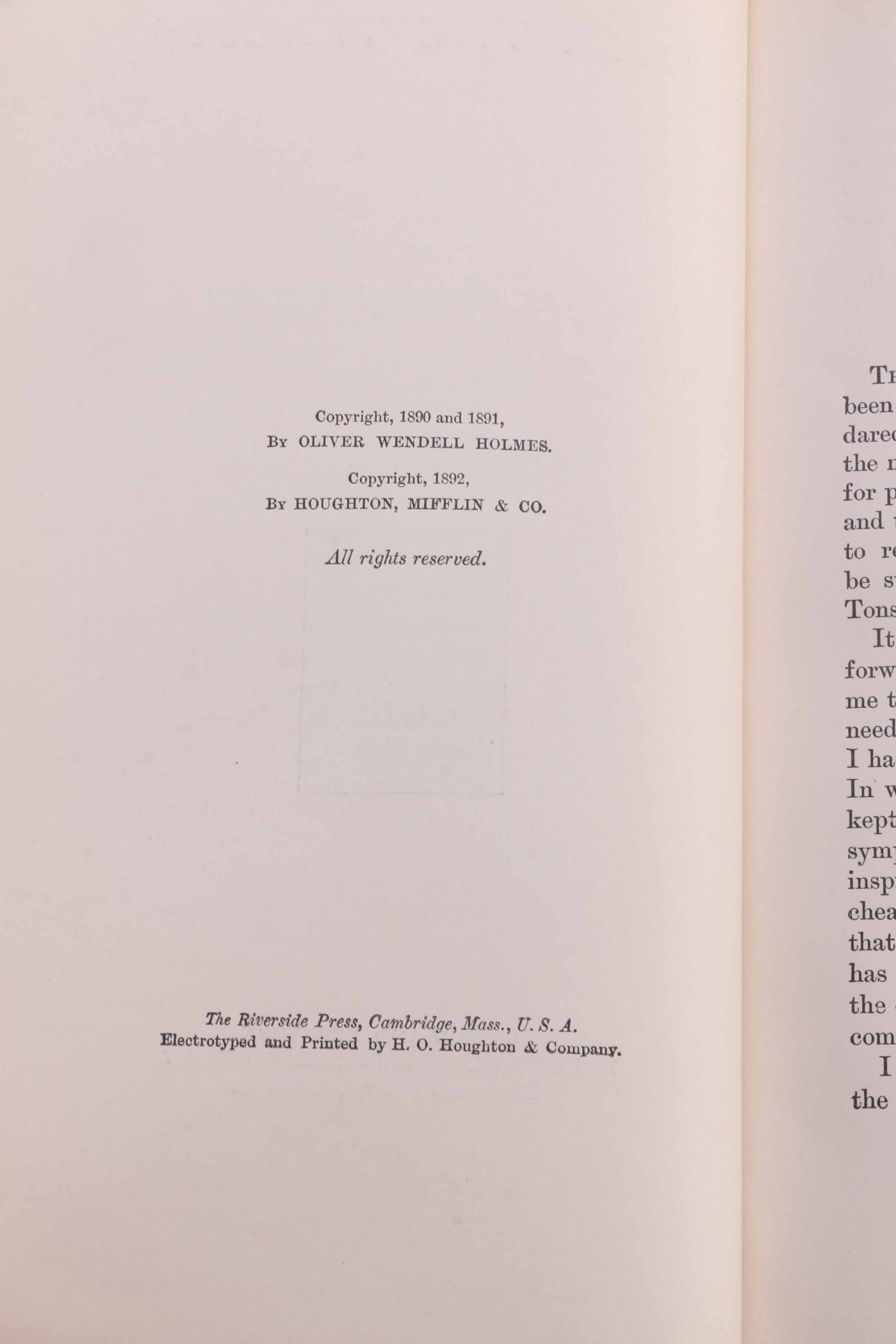 Fifteen-Volume Collection of the Work of Oliver Wendell Holmes