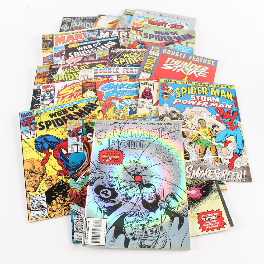 Assorted Modern Age Comics Featuring 1st issue from 1990 "Spider-Man" Series